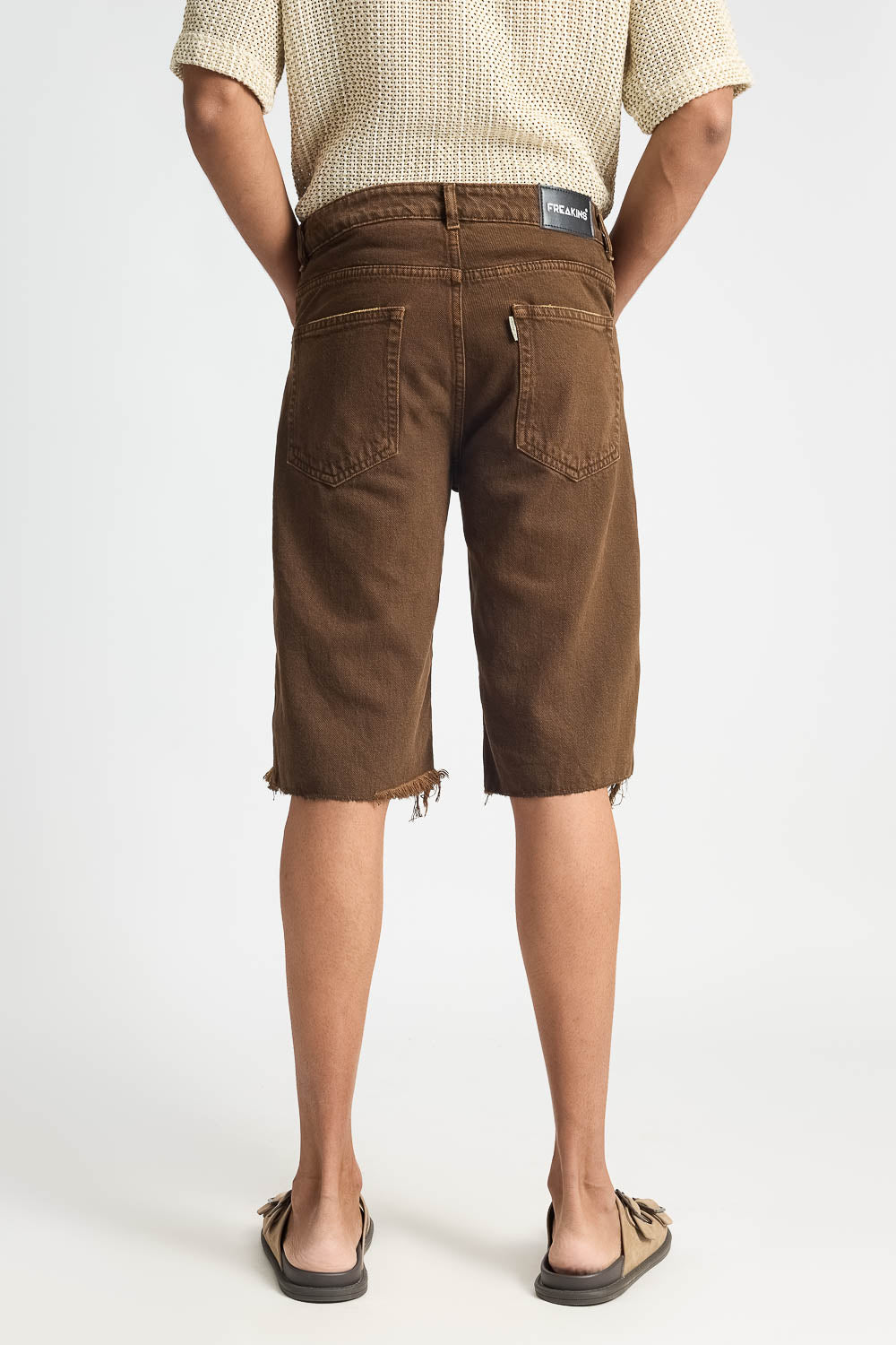 Tan Denim Men's Shorts