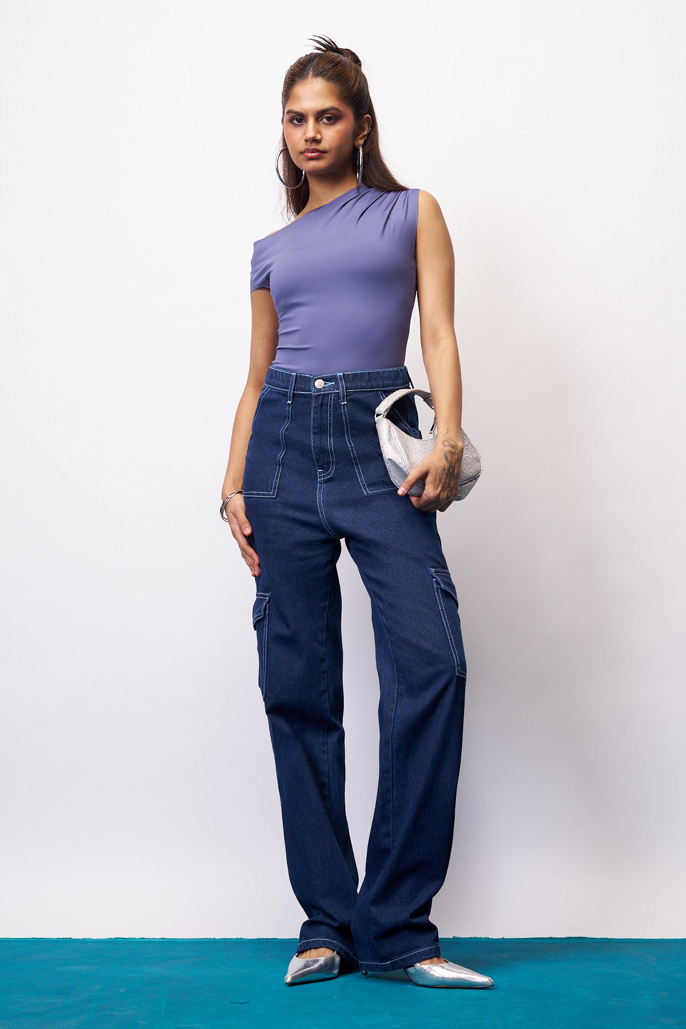 Denim Seeker Utility Women's Straight Cargo Jeans