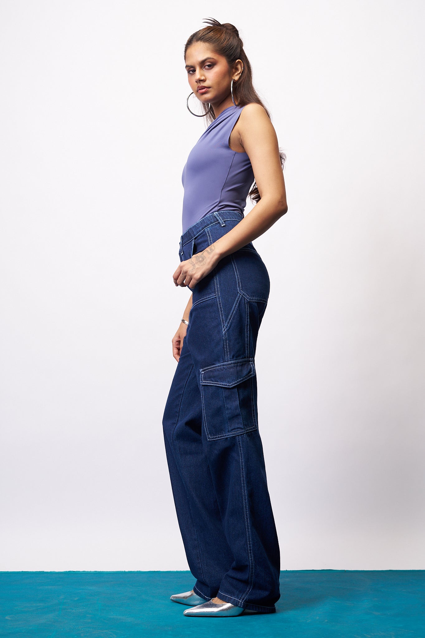 Denim Seeker Utility Women's Straight Cargo Jeans