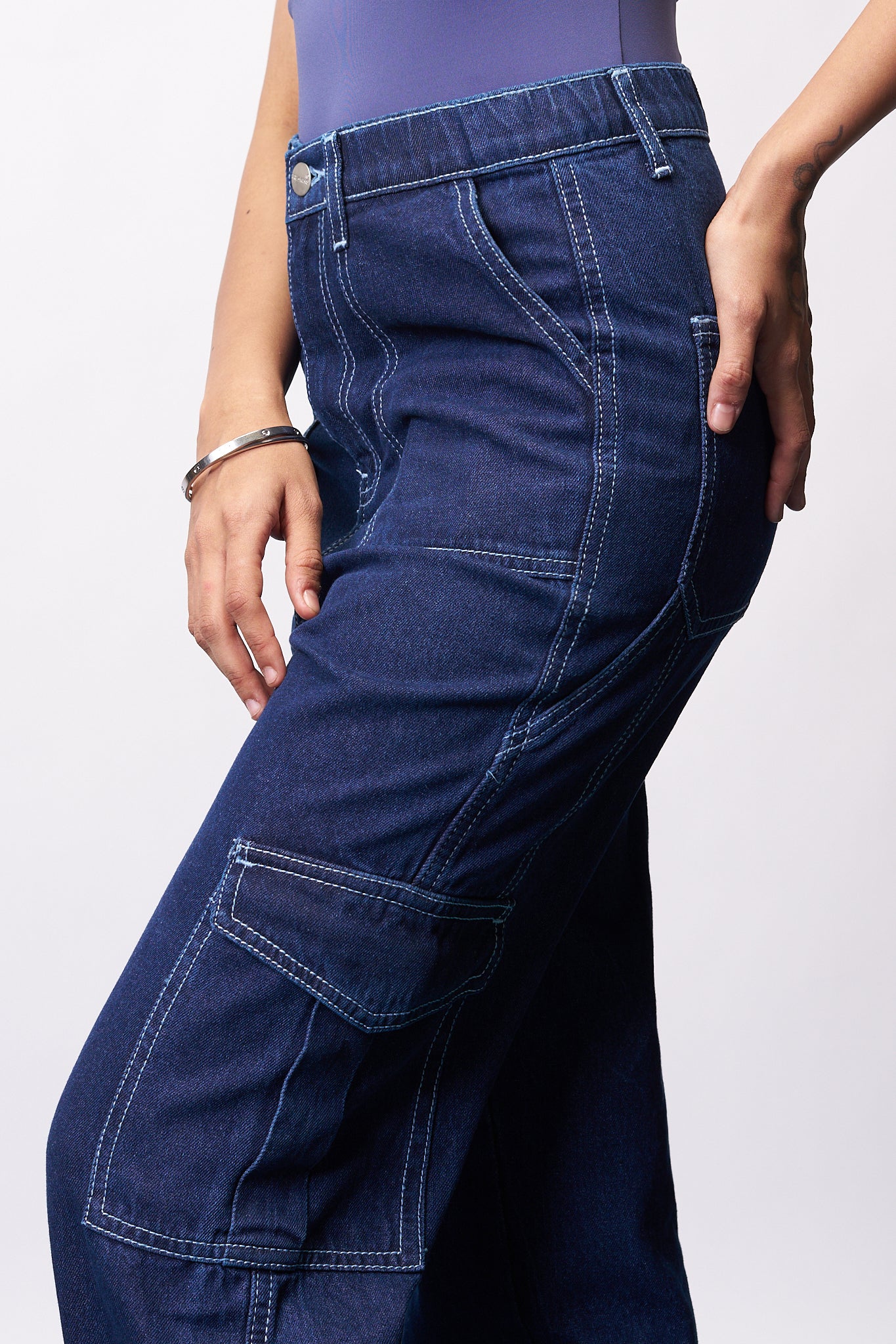 Denim Seeker Utility Women's Straight Cargo Jeans