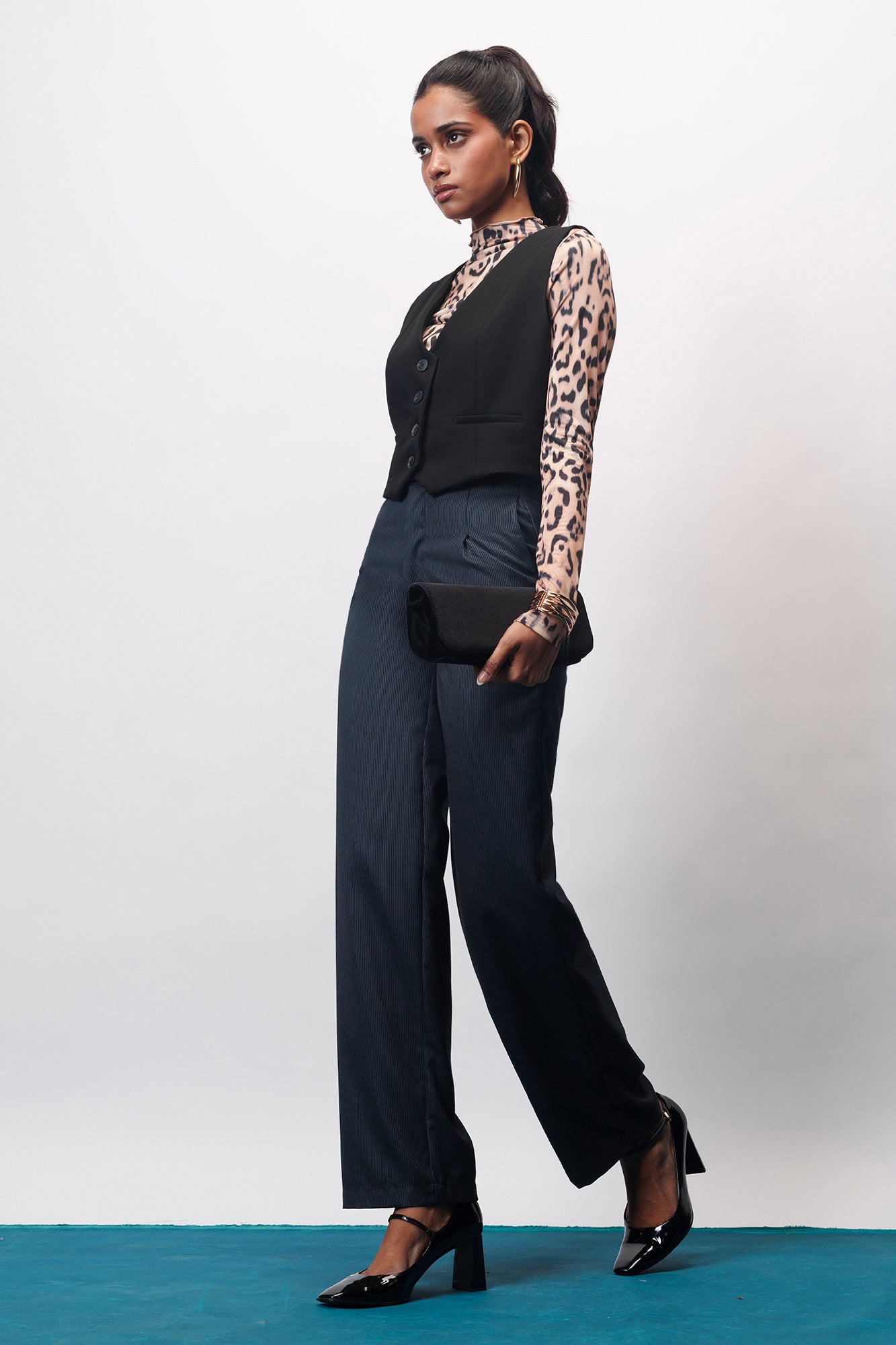 Modern Navy Women's Straight Pinstripe Pants