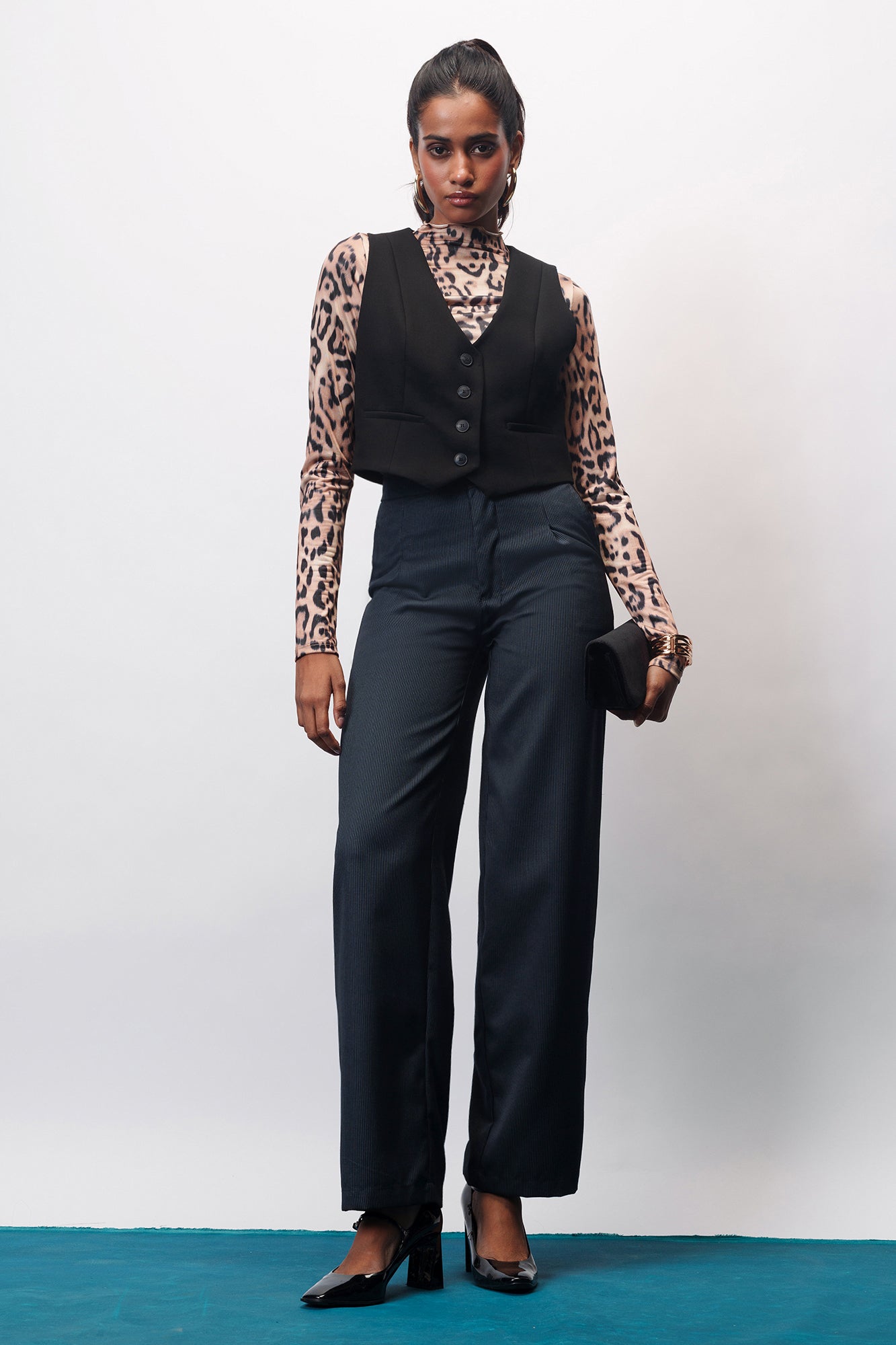 Modern Navy Women's Straight Pinstripe Pants