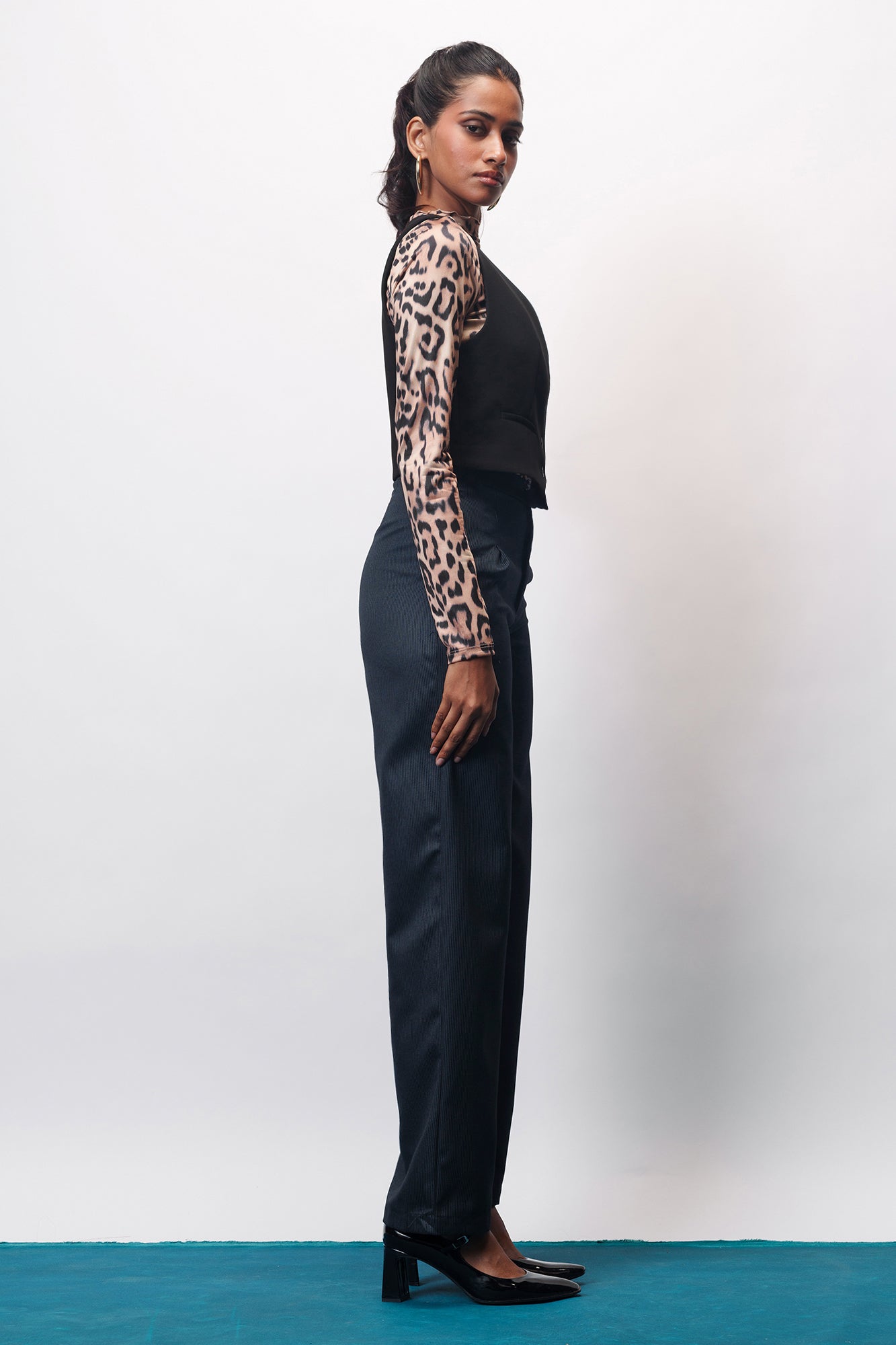 Modern Navy Women's Straight Pinstripe Pants