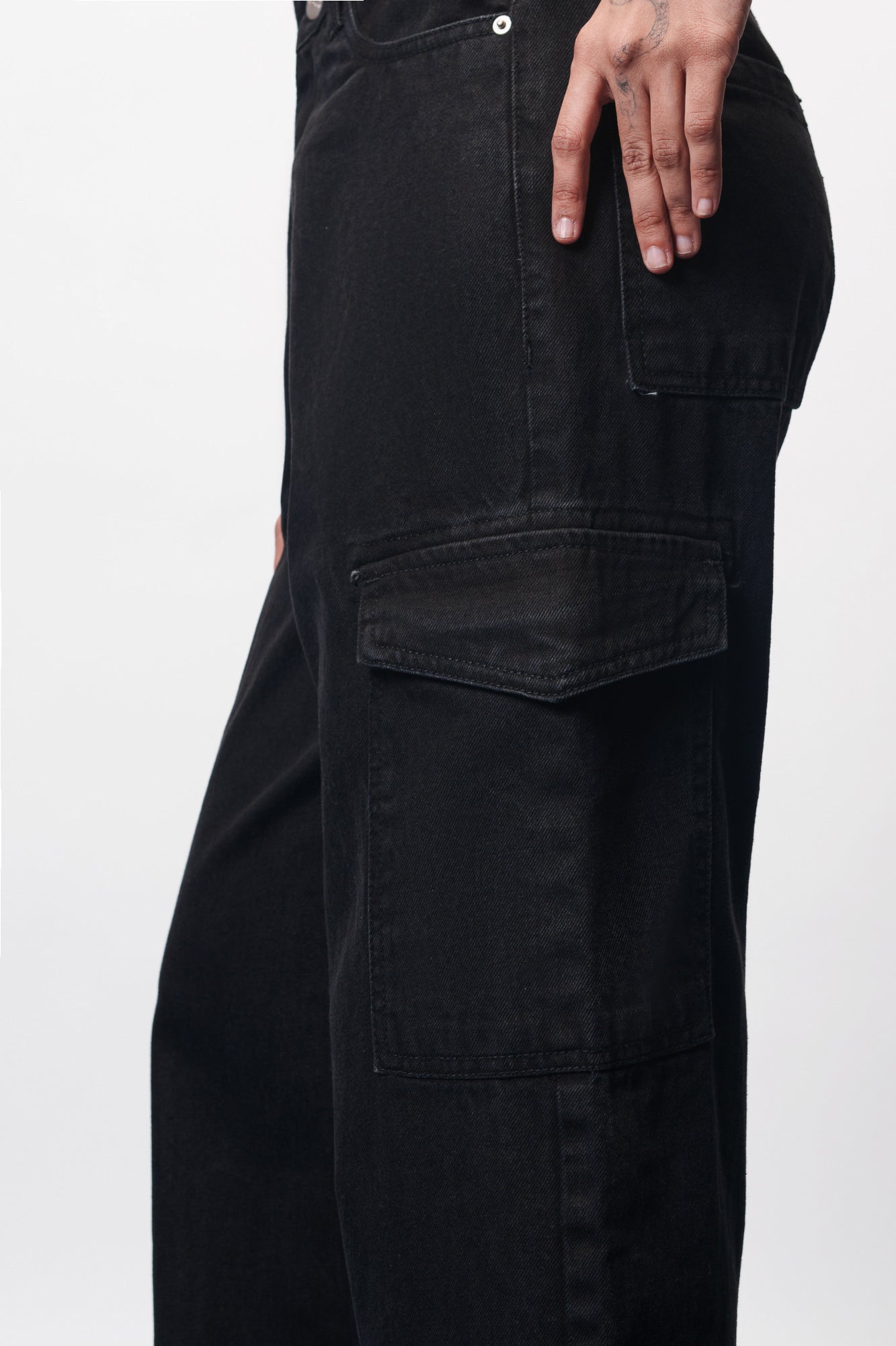 Deep Ebon Women's Wide Cargo Jeans