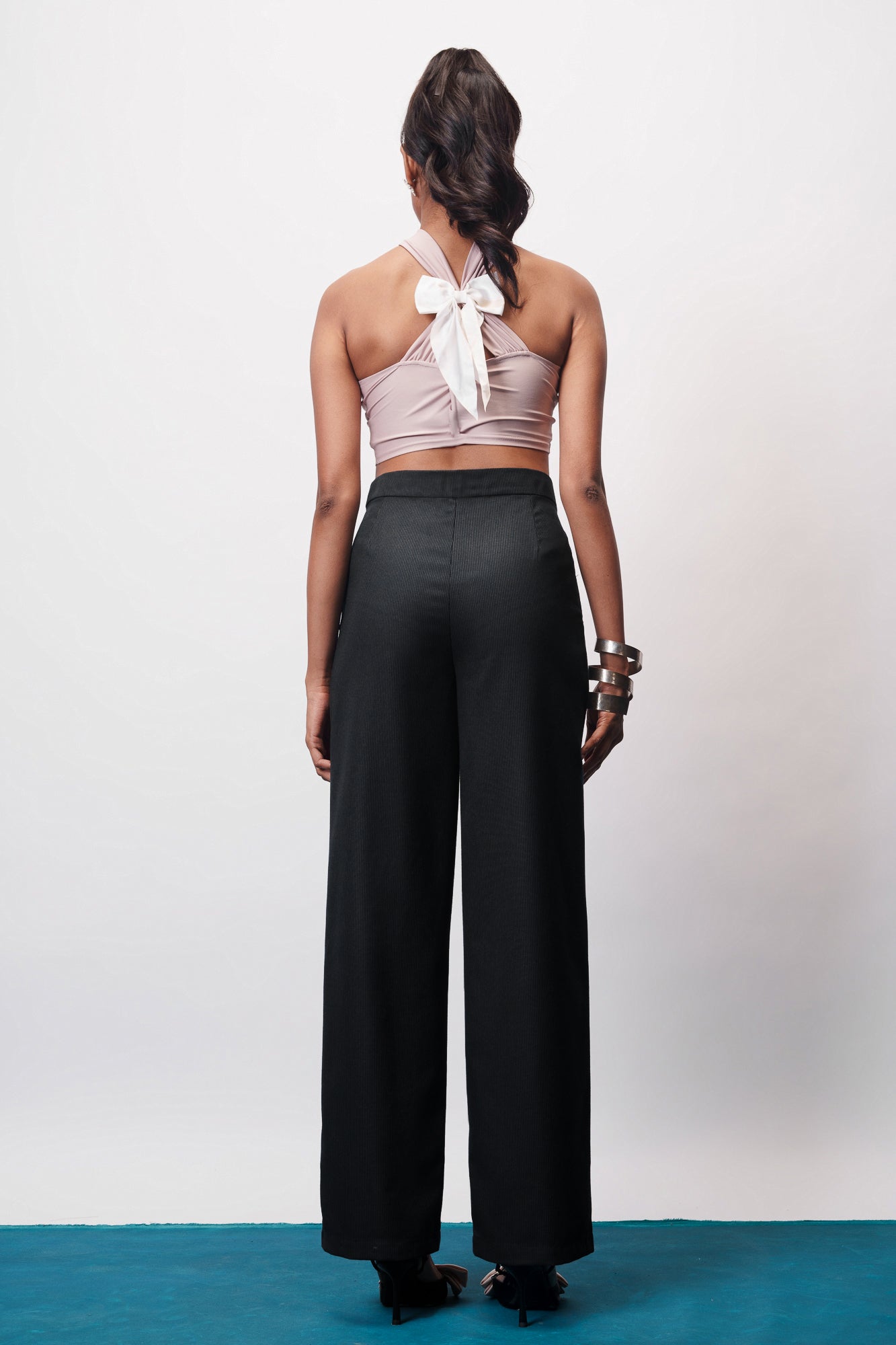 Smart Black Women's Straight Pinstripe Pants