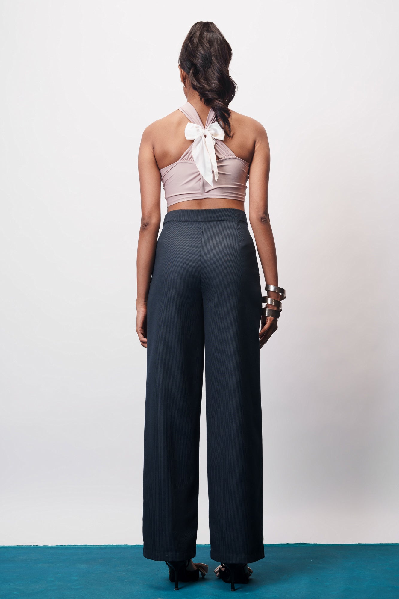 Modern Navy Women's Straight Pinstripe Pants