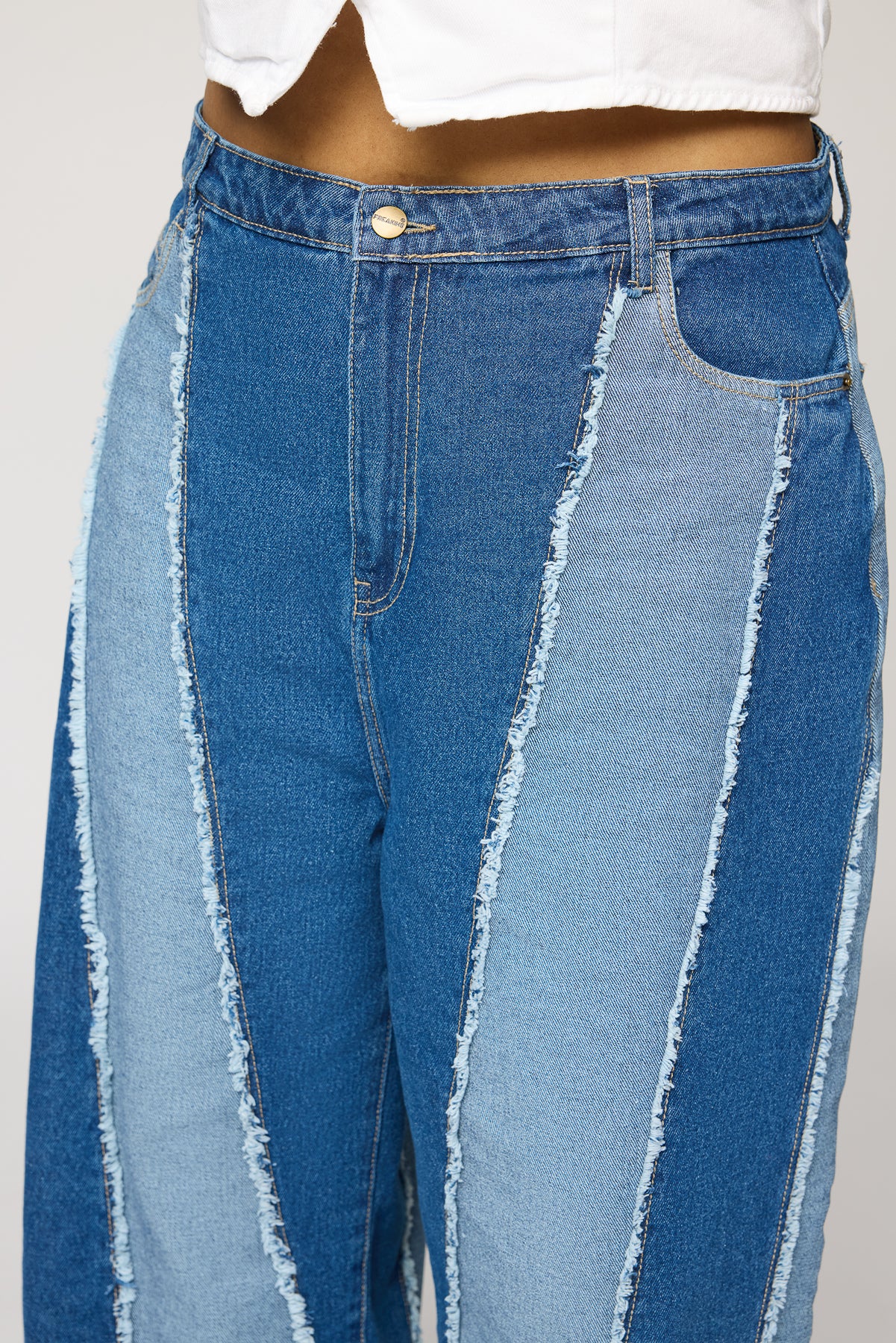 Curve Dual Blue Hue Straight Jeans
