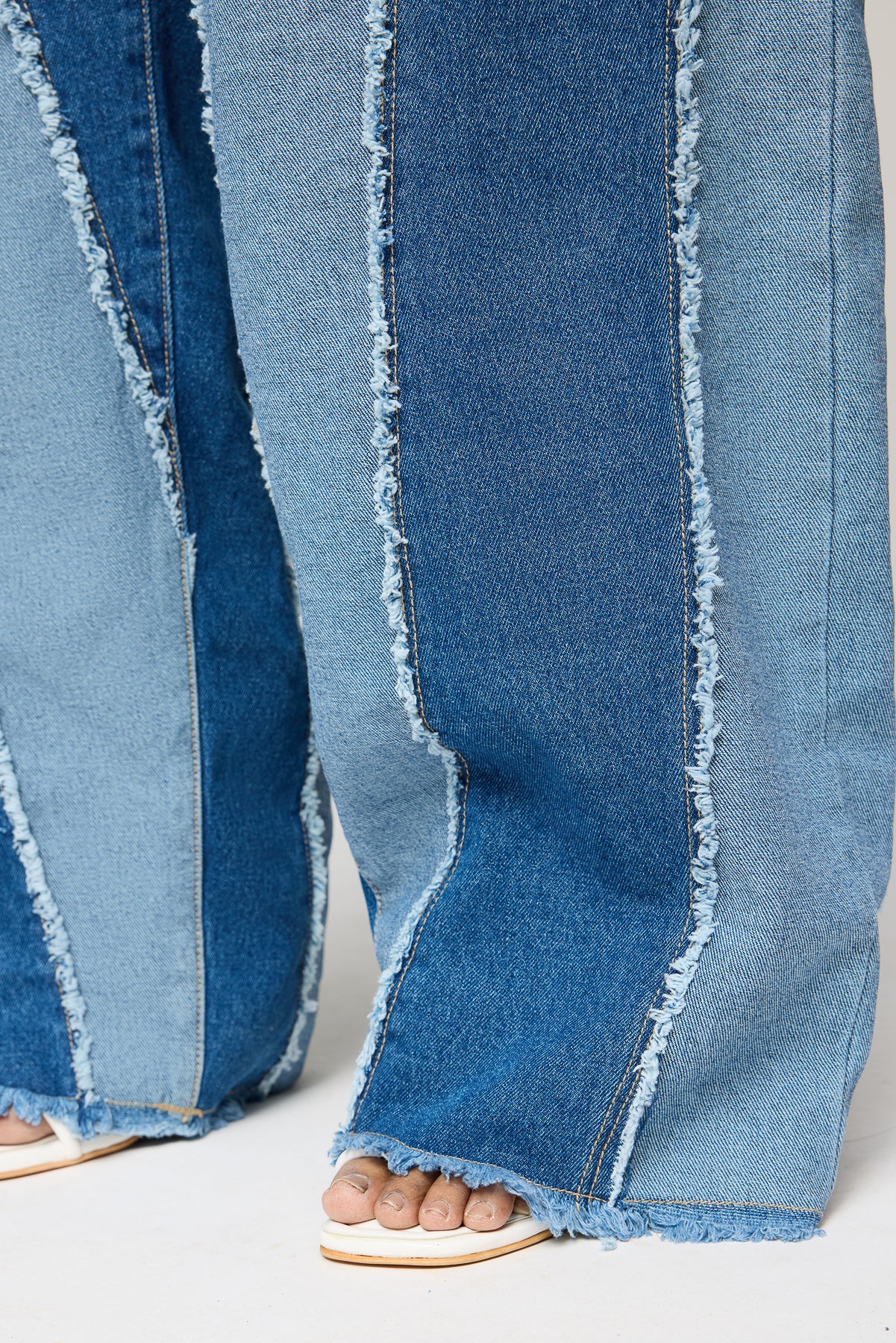 Curve Dual Blue Hue Straight Jeans