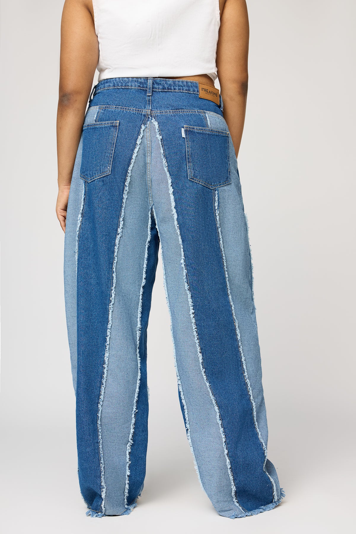 Curve Dual Blue Hue Straight Jeans