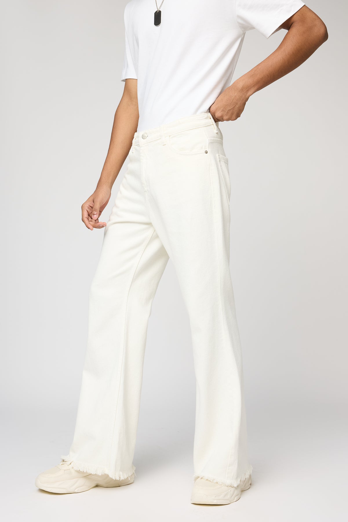 White Surge Men's Bootcut Jeans
