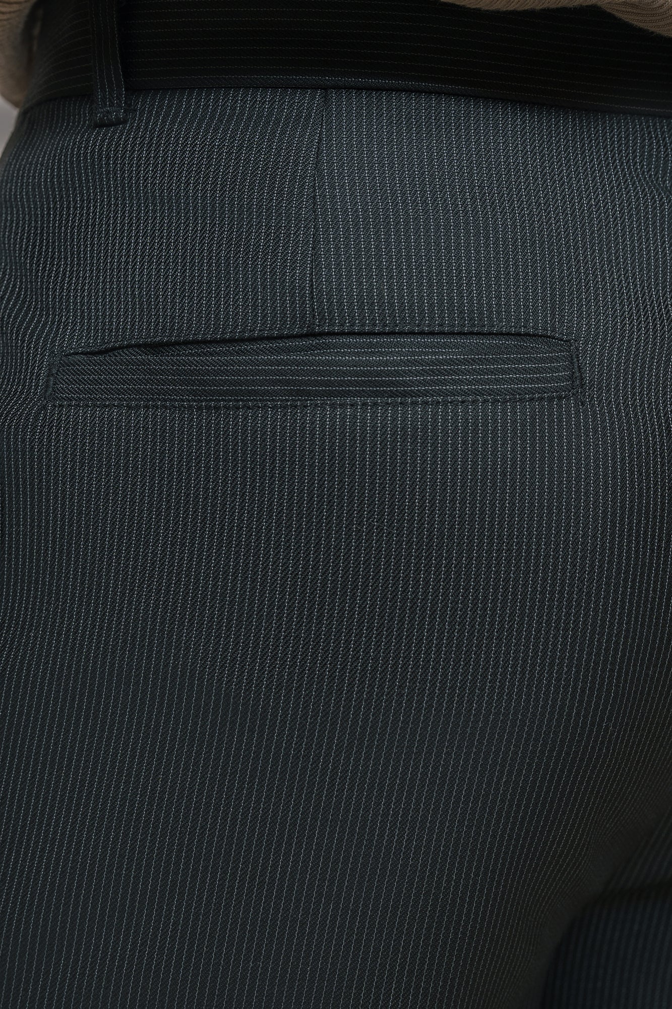 Timeless Black Men's Straight Pinstripe Pants