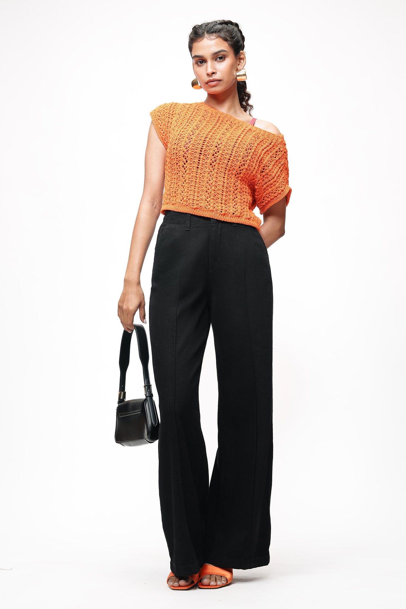 Lush Black Pintuck Straight Jeans