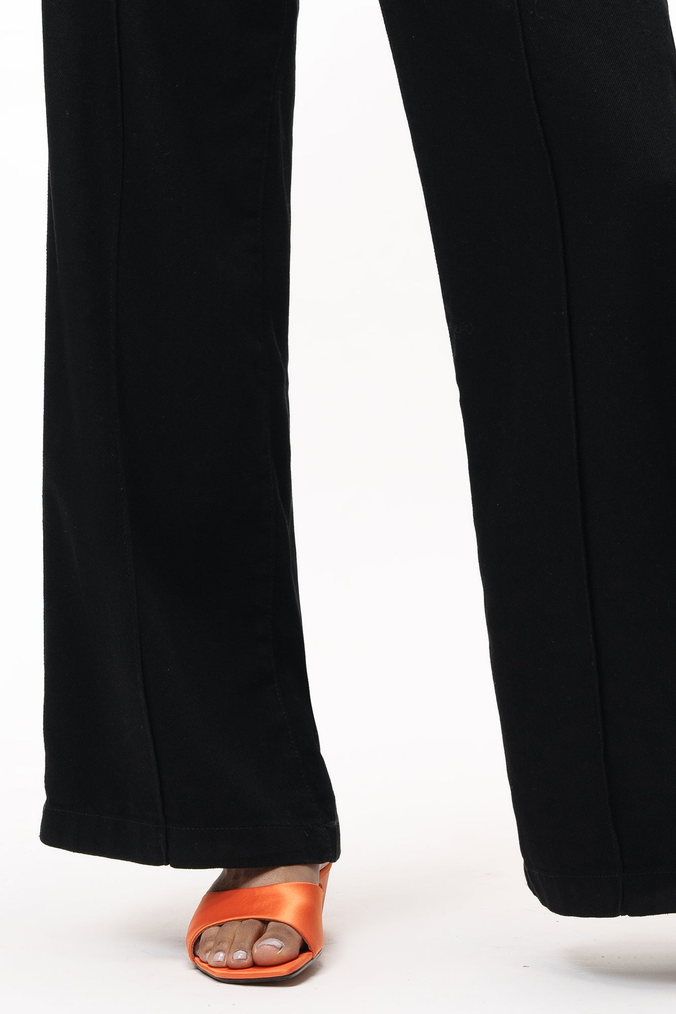 Lush Black Pintuck Straight Jeans