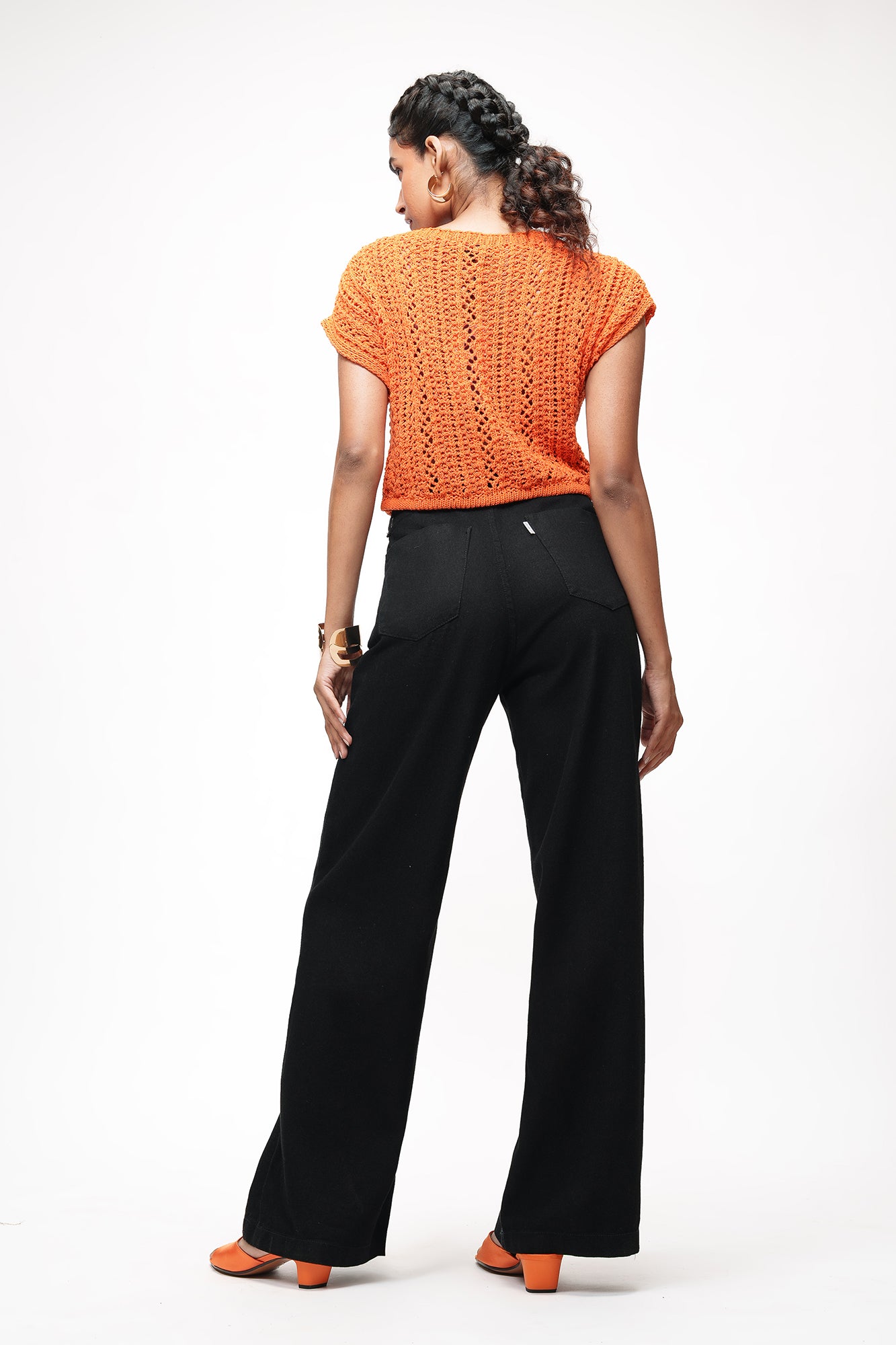 Lush Black Pintuck Straight Jeans