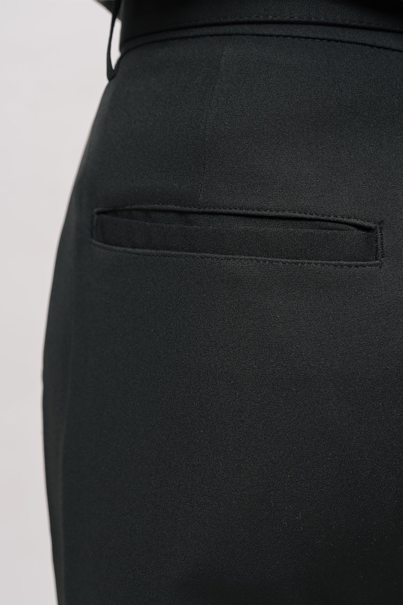 Neo Black Belted Men's Straight Korean Pants