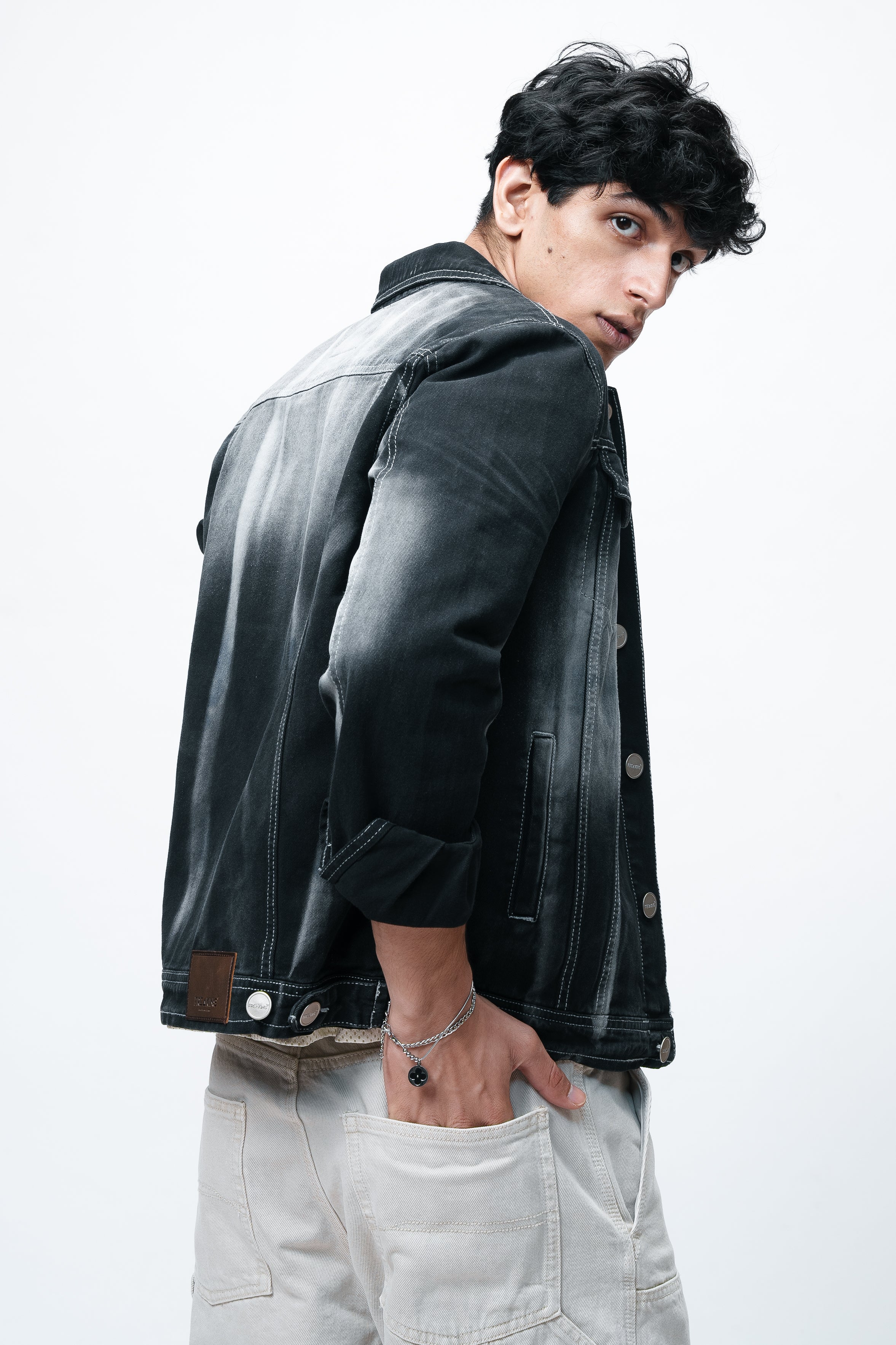 Shadow Fade Men's Denim Trucker Jacket
