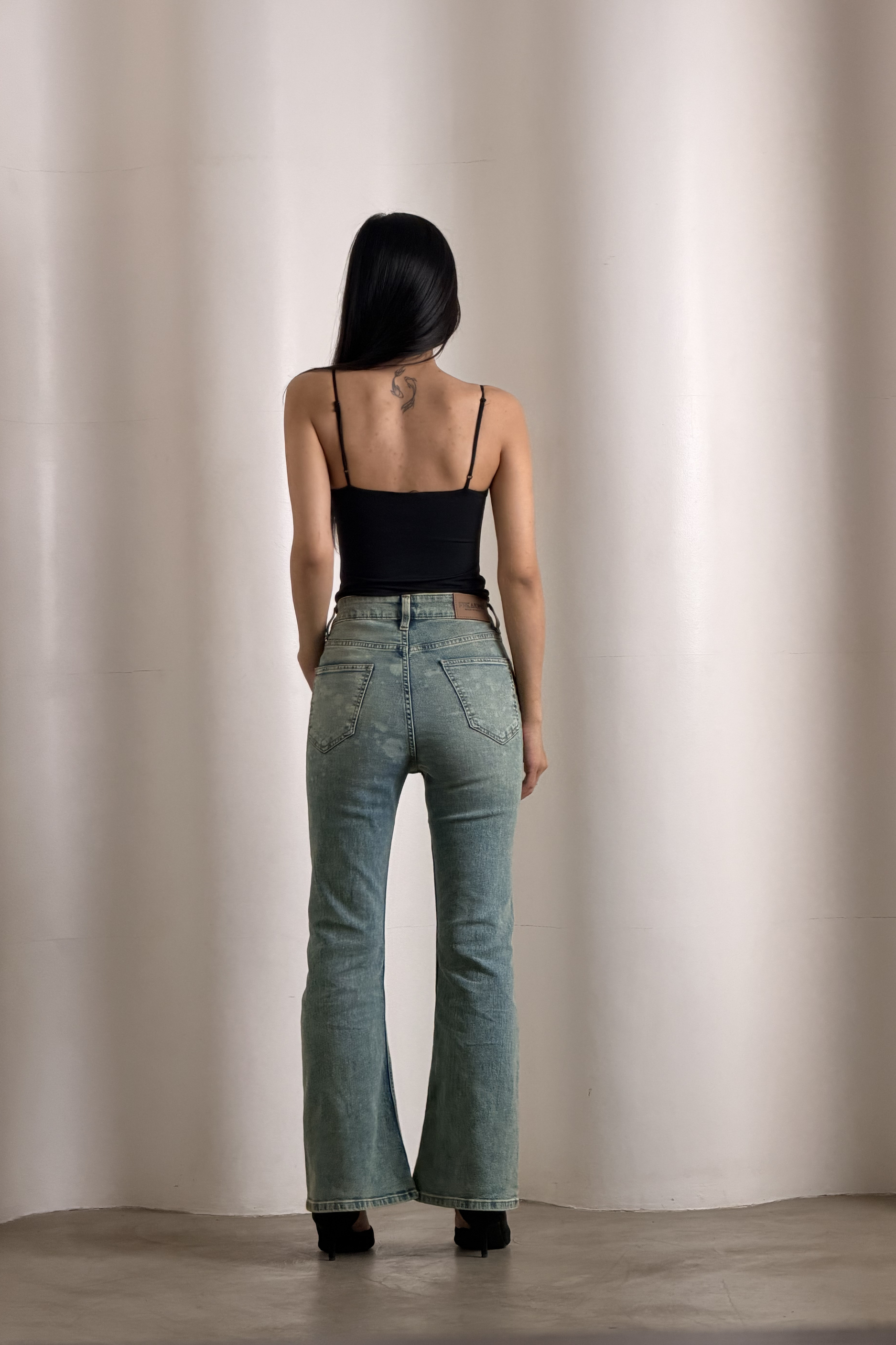 Arabella Acid Wash Bootcut Jeans