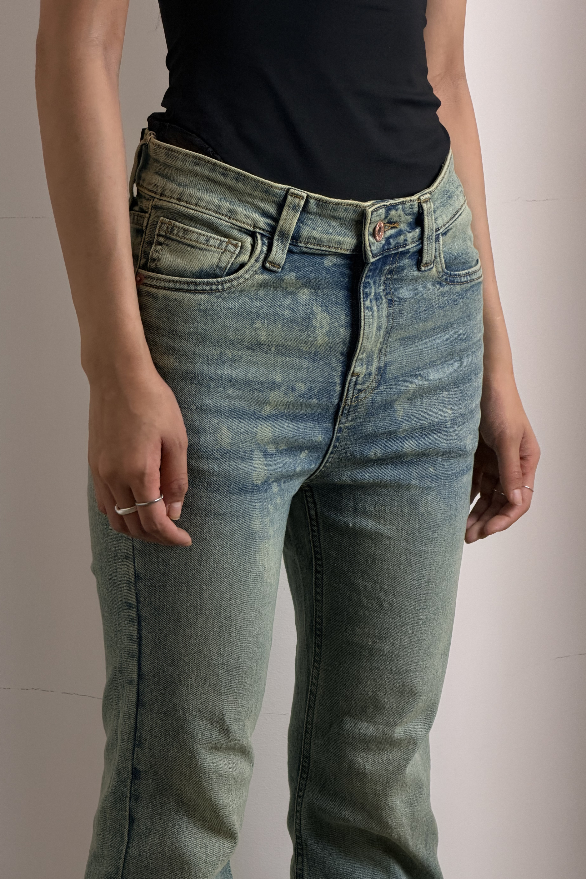 Arabella Acid Wash Bootcut Jeans