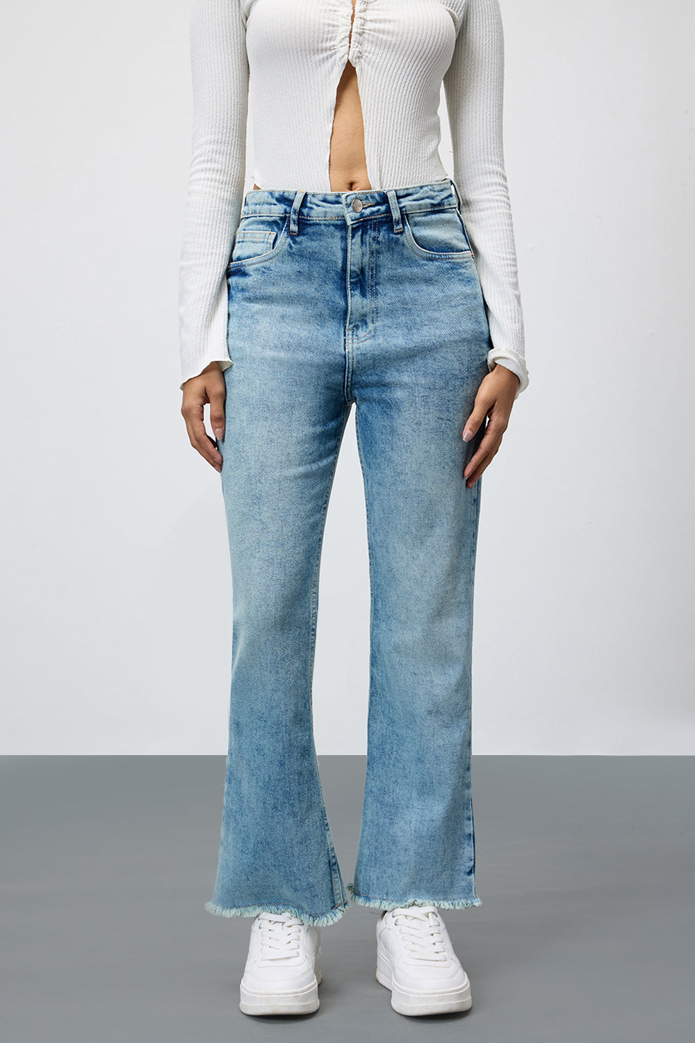 Blue Women's Slim Bootcut Jeans