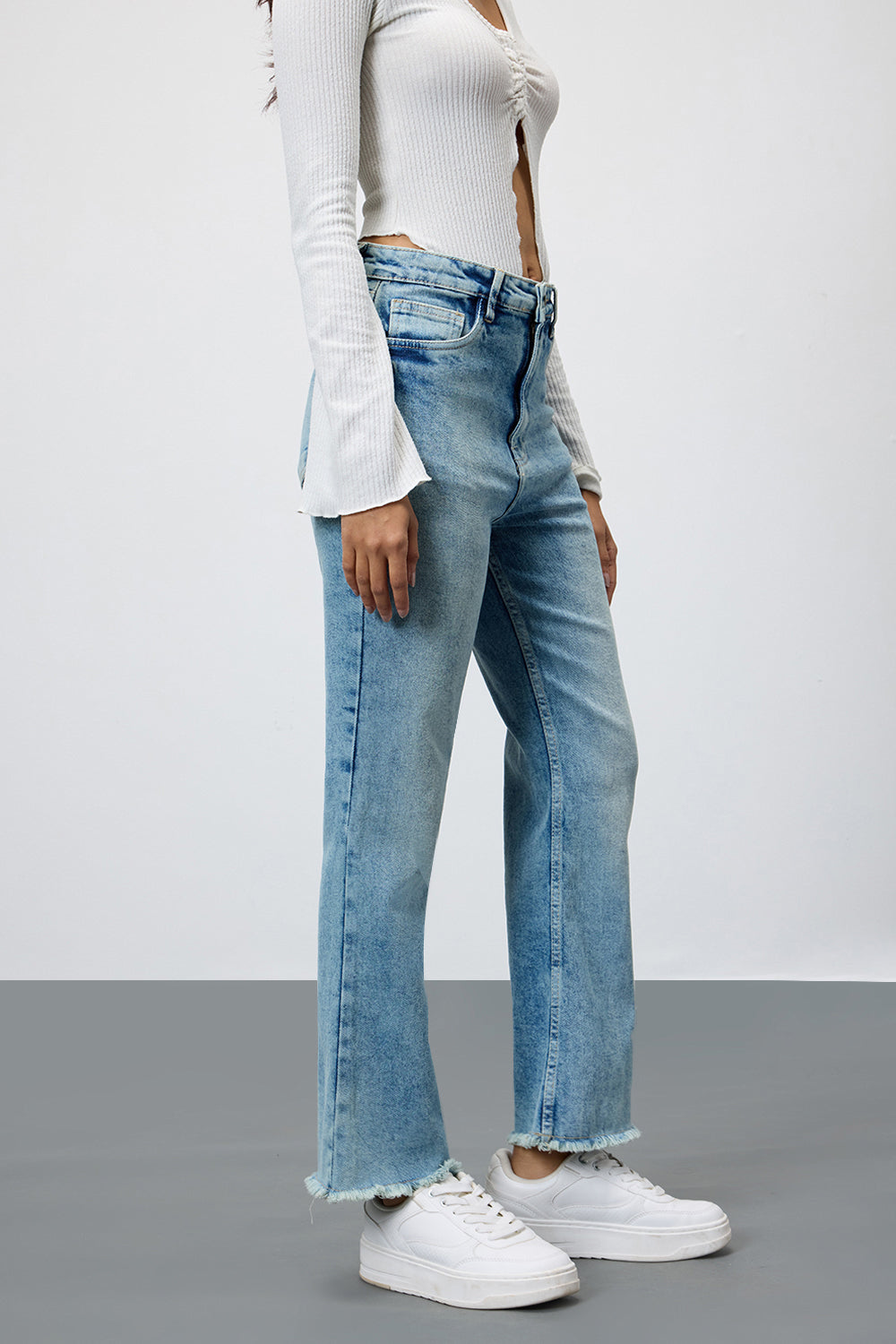 Blue Women's Slim Bootcut Jeans