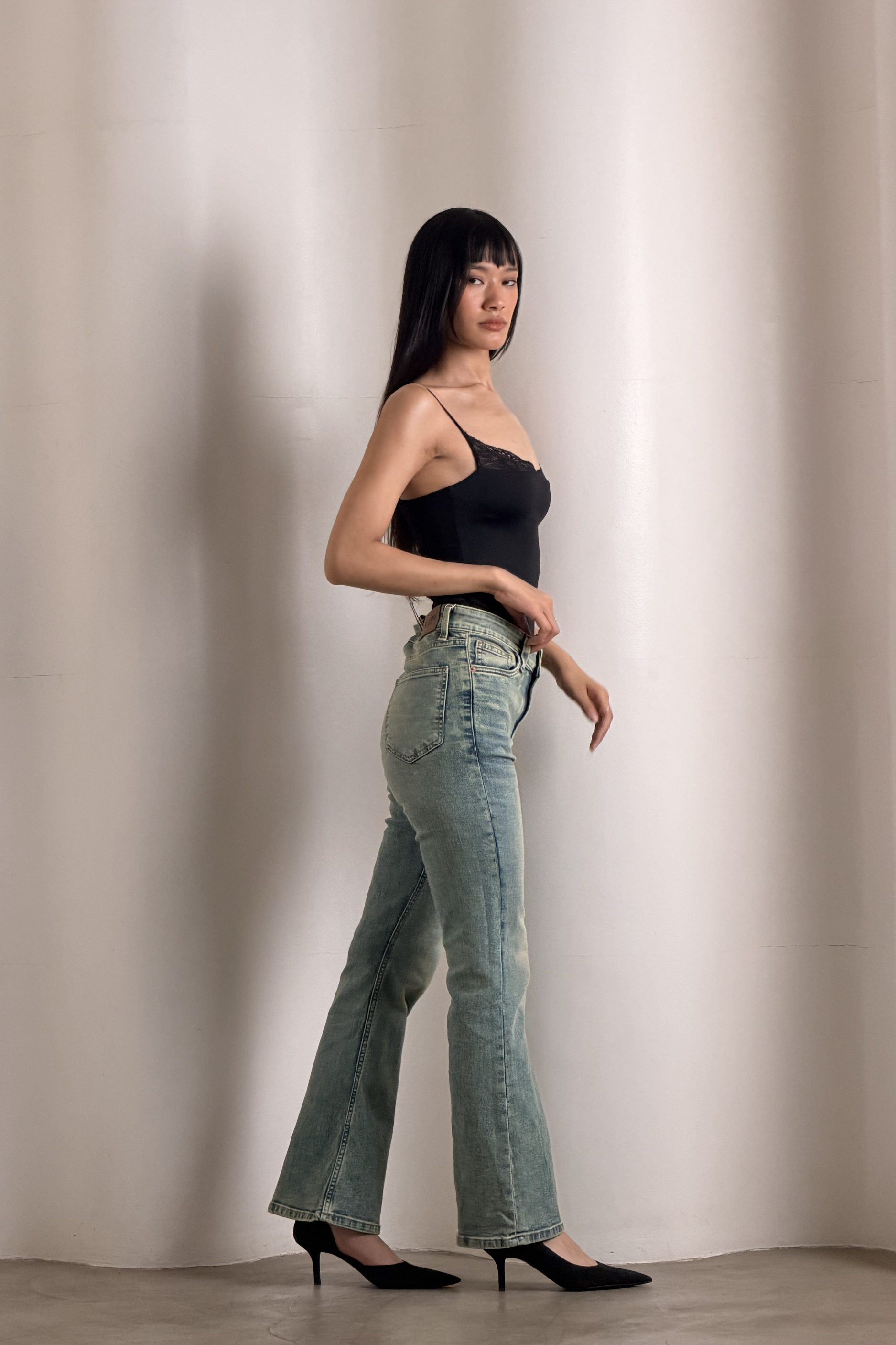 Arabella Acid Wash Bootcut Jeans