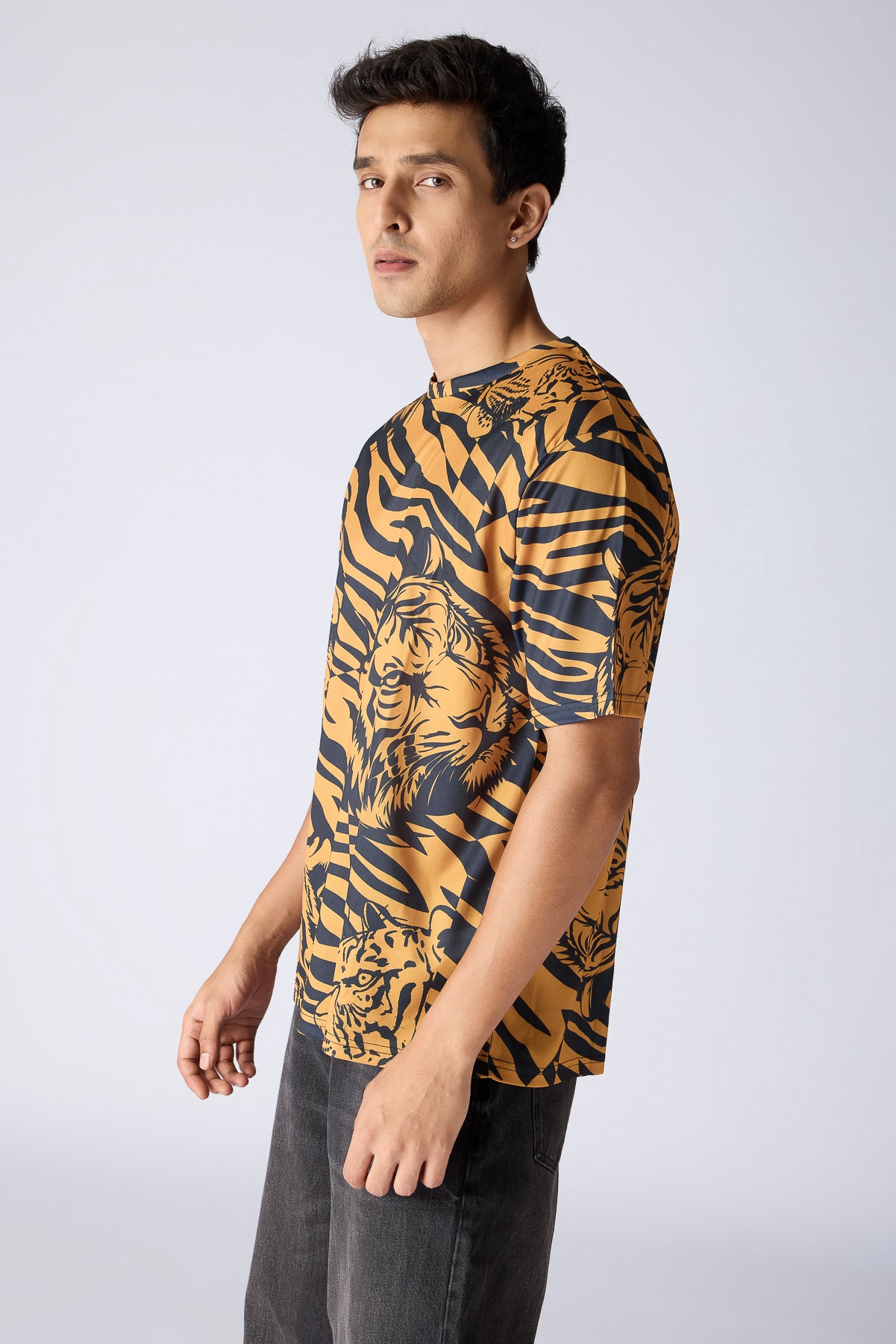 Printed Men's T-Shirt-Tiger