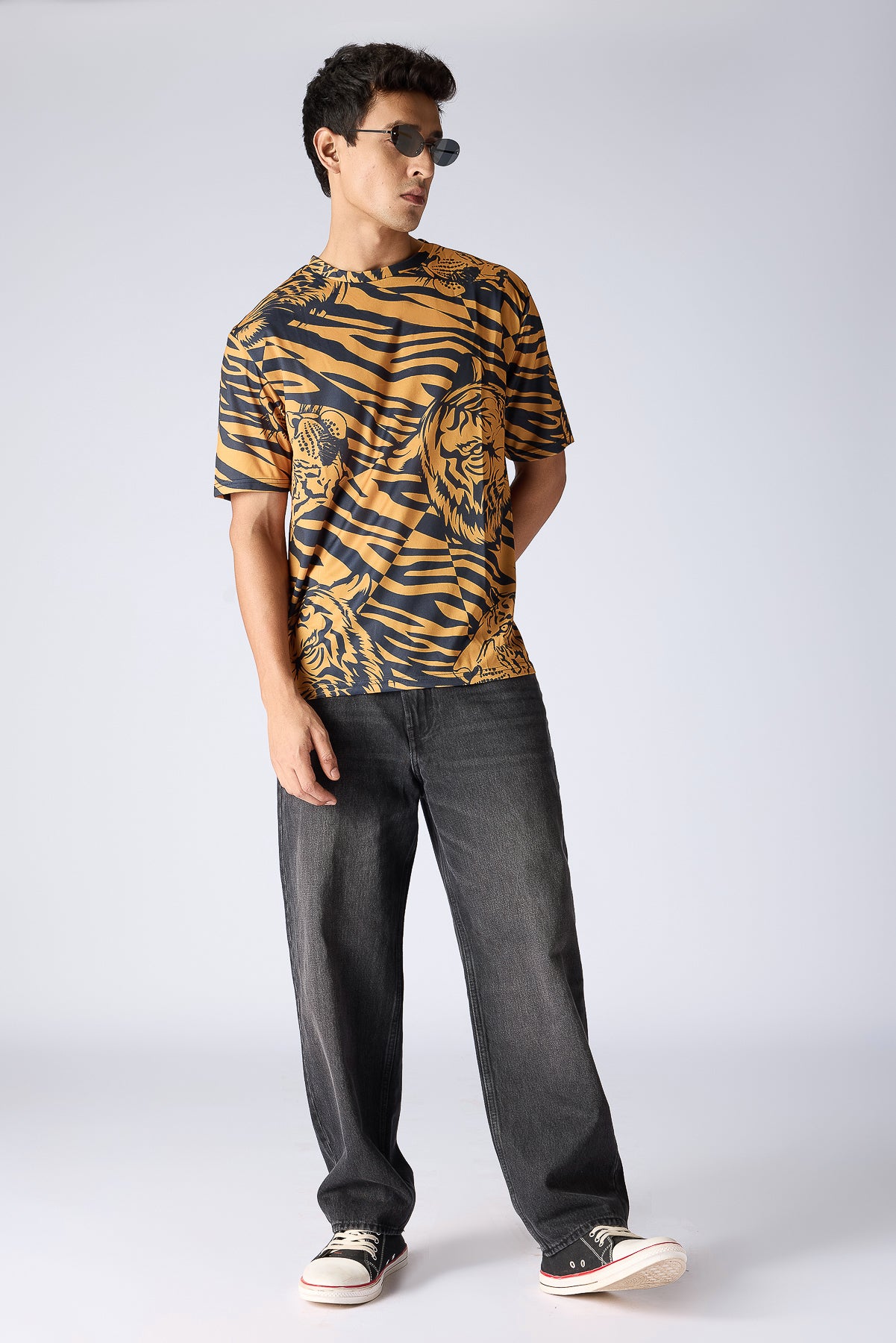 Printed Men's T-Shirt-Tiger