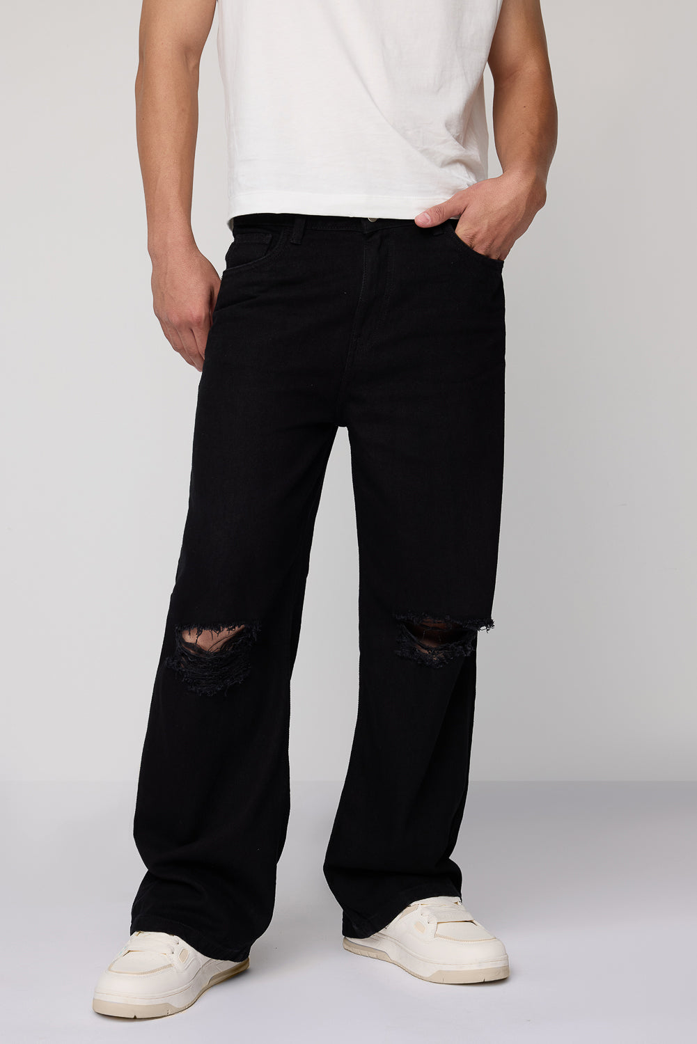 Ash Wash Men's Wide Fit Jeans