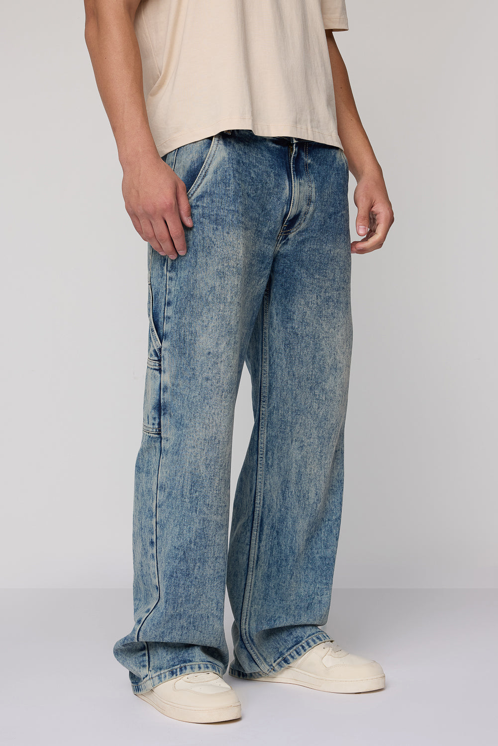 Nexus Blue Relaxed Men's Carpenter Jeans