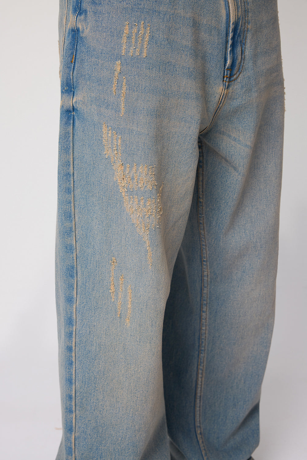 Calm Blue Men's Baggy Straight Fit Jeans