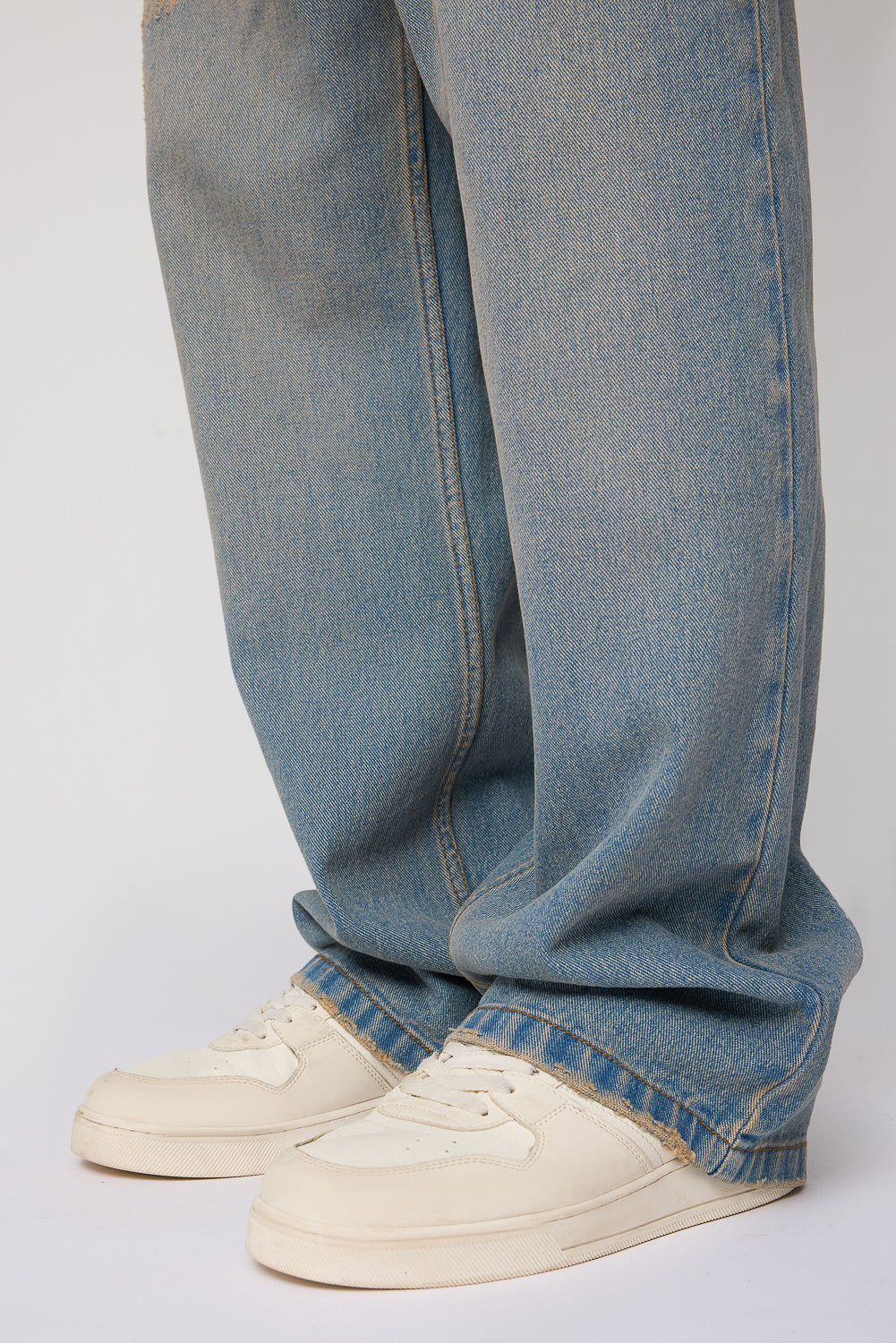 Calm Blue Men's Baggy Straight Fit Jeans
