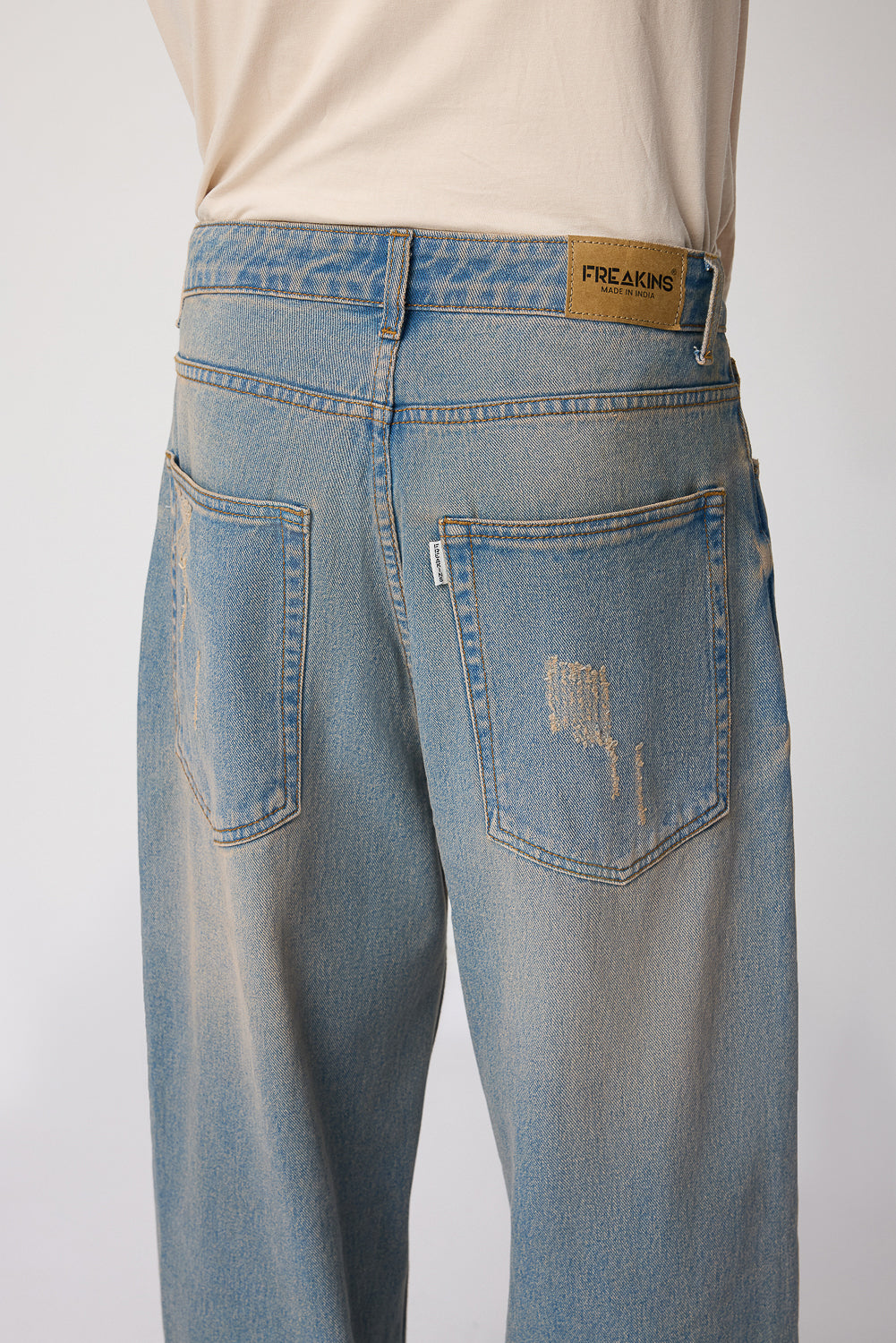 Calm Blue Men's Baggy Straight Fit Jeans