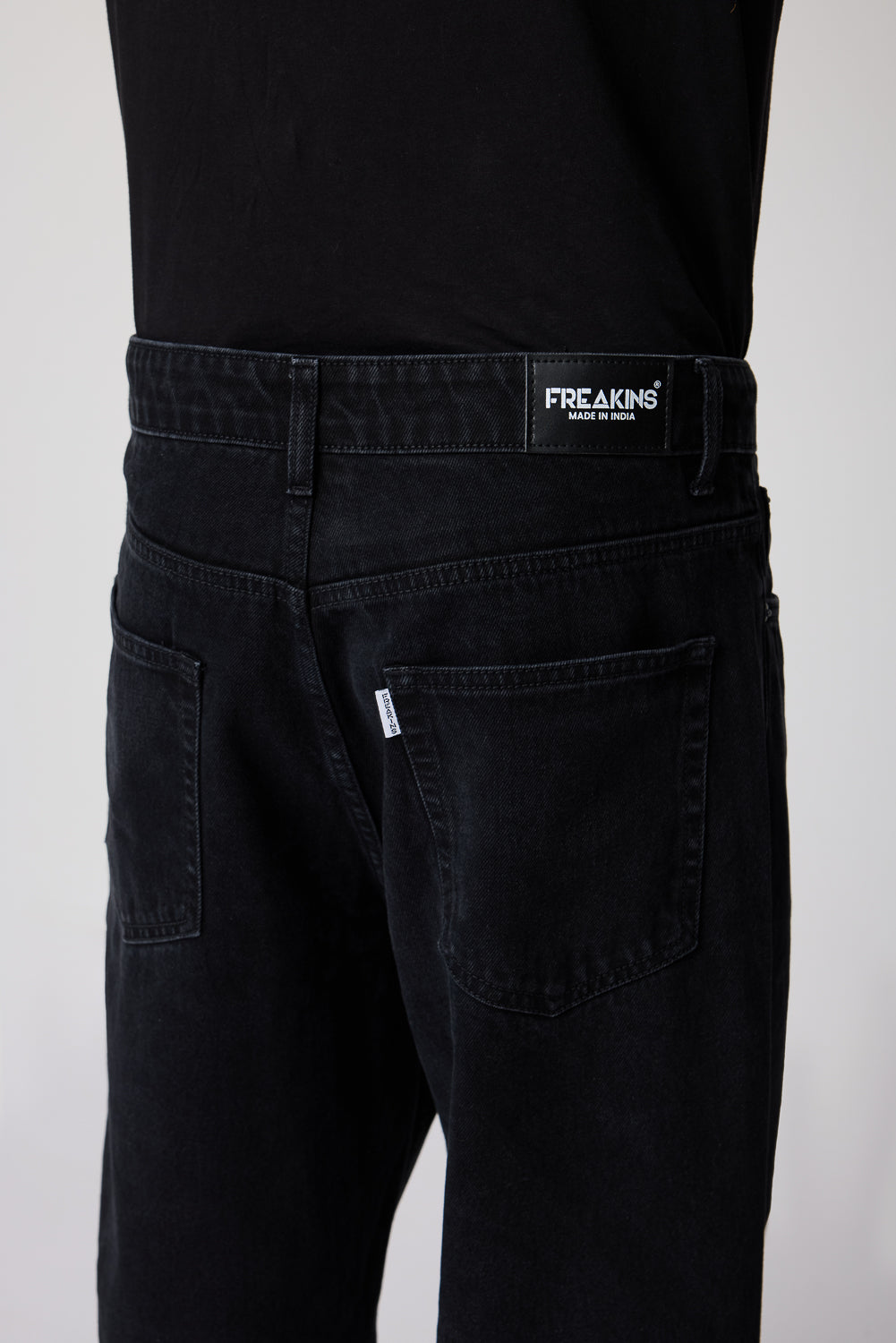 Shaded Black Men's Baggy Straight Jeans