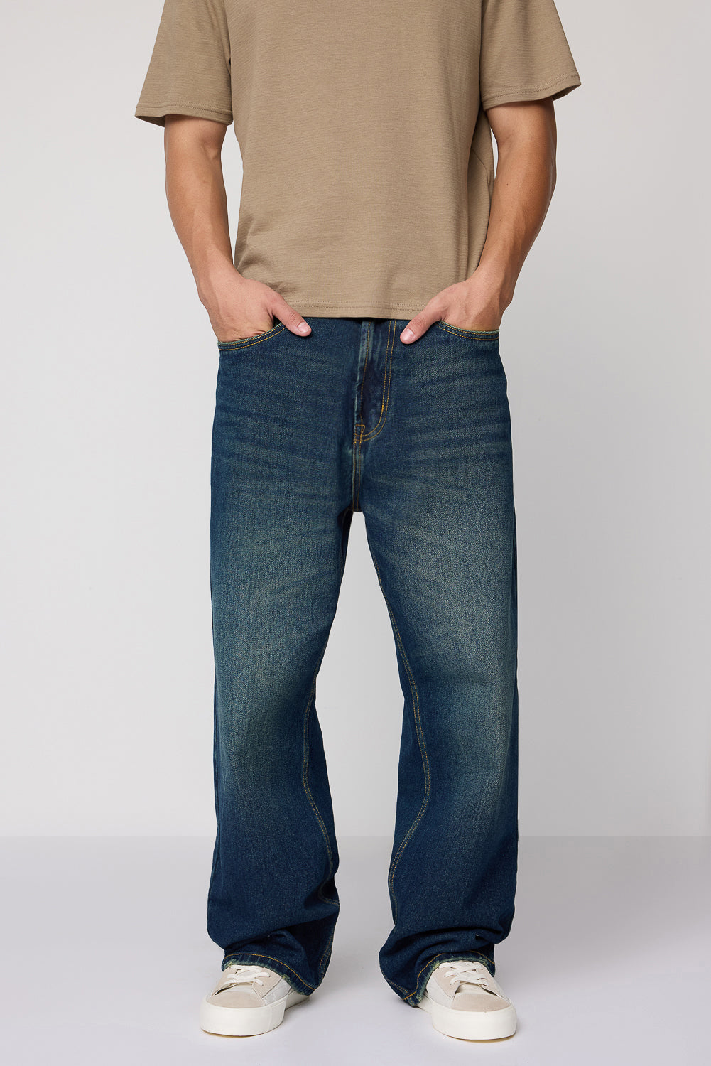 Deep Sea Men's Baggy Straight Fit Jeans
