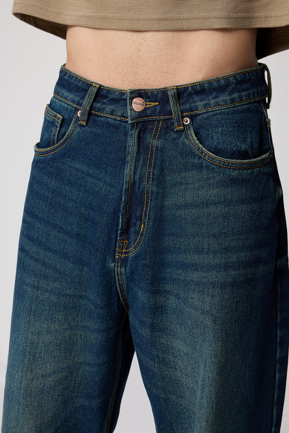 Deep Sea Men's Baggy Straight Fit Jeans