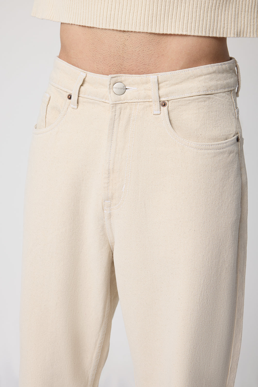 Ivory Men's Baggy Straight Fit Jeans