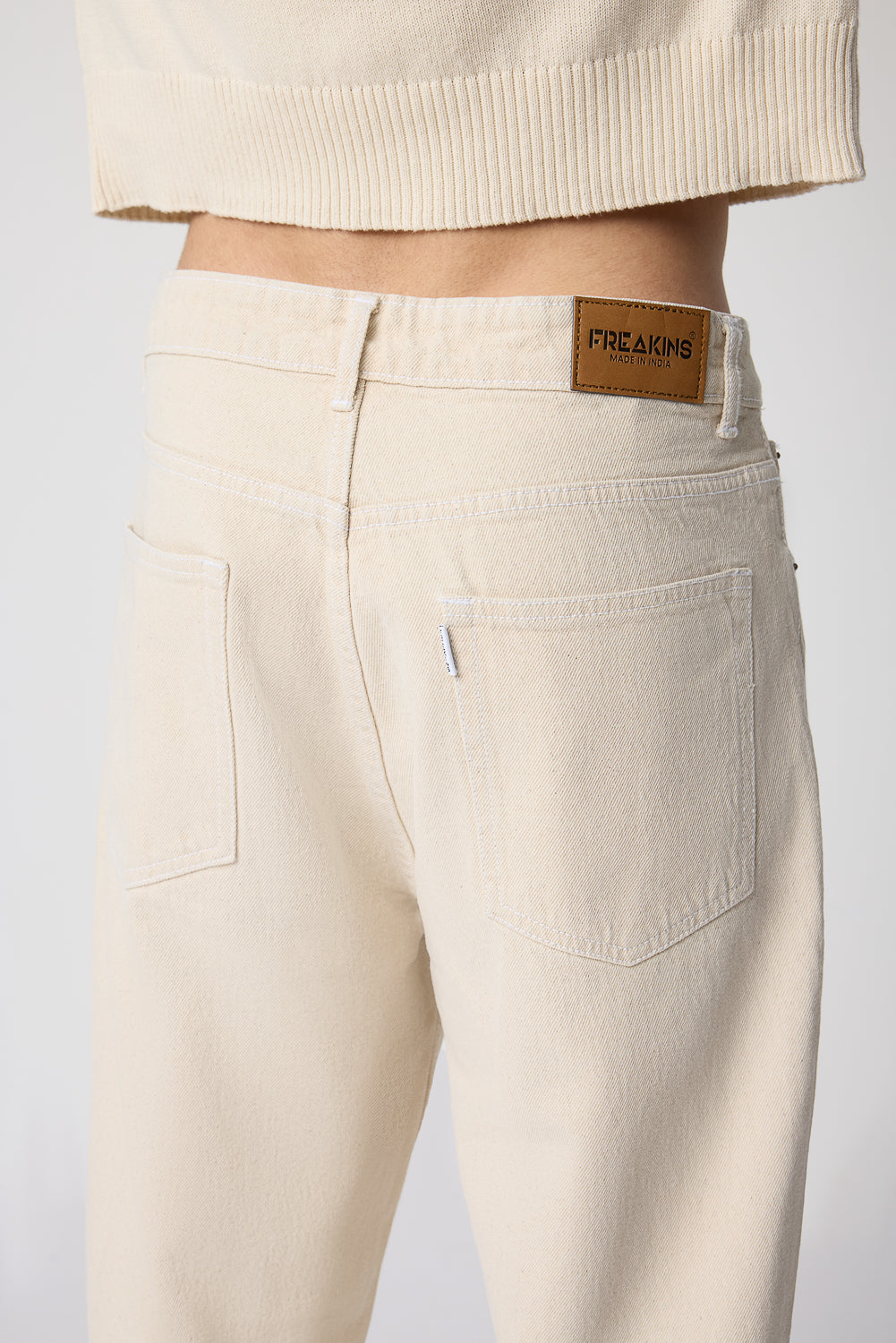 Ivory Men's Baggy Straight Fit Jeans