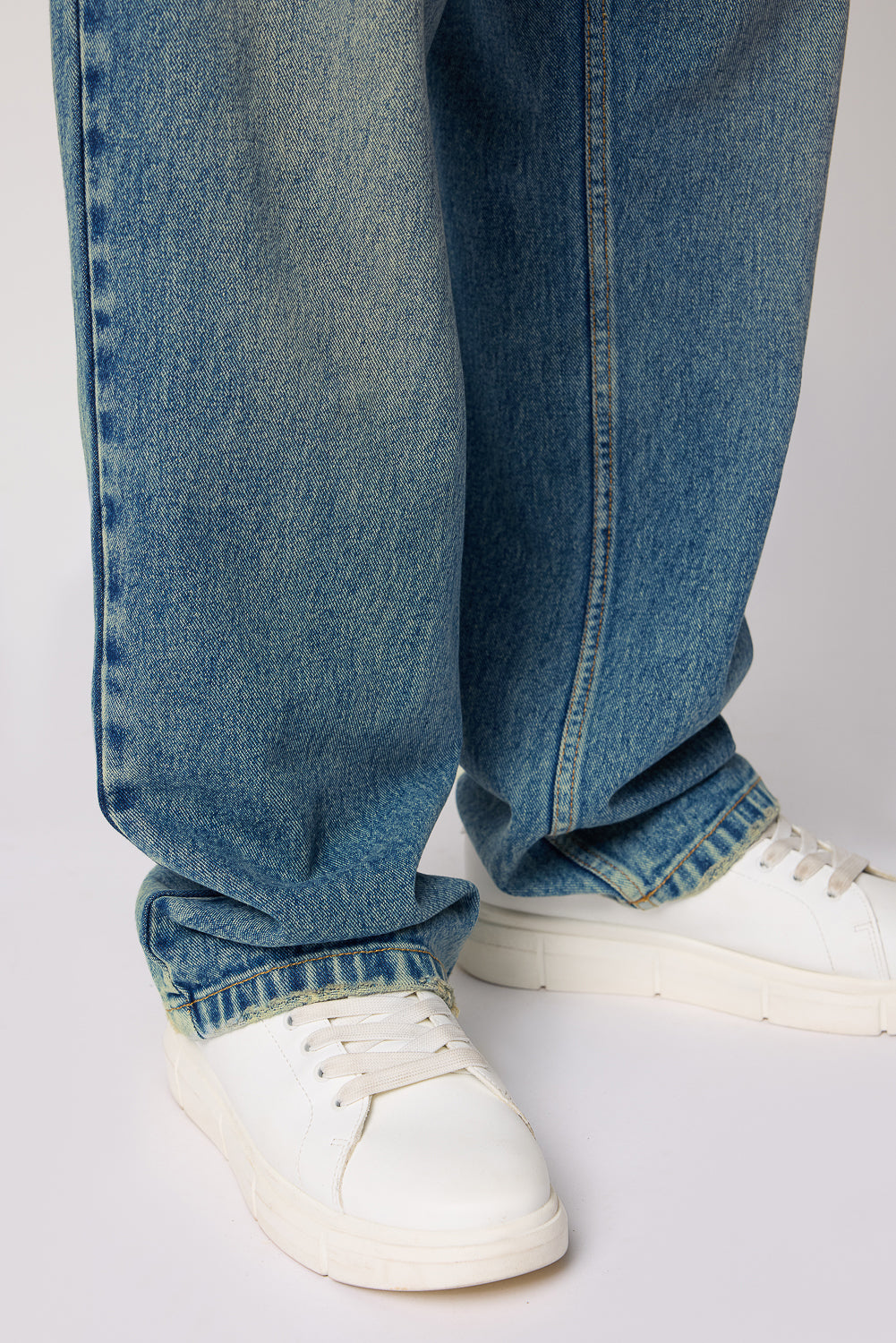 Blue Azure Men's Baggy Straight Cut Jeans