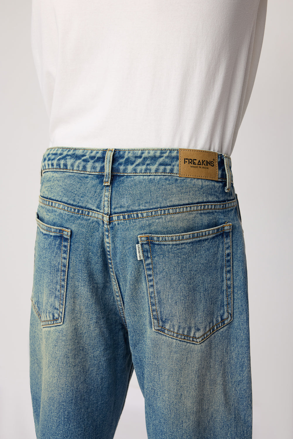 Blue Azure Men's Baggy Straight Cut Jeans