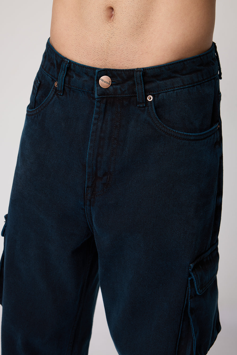 Sea Moss Utility Men's Baggy Straight Cargo Jeans