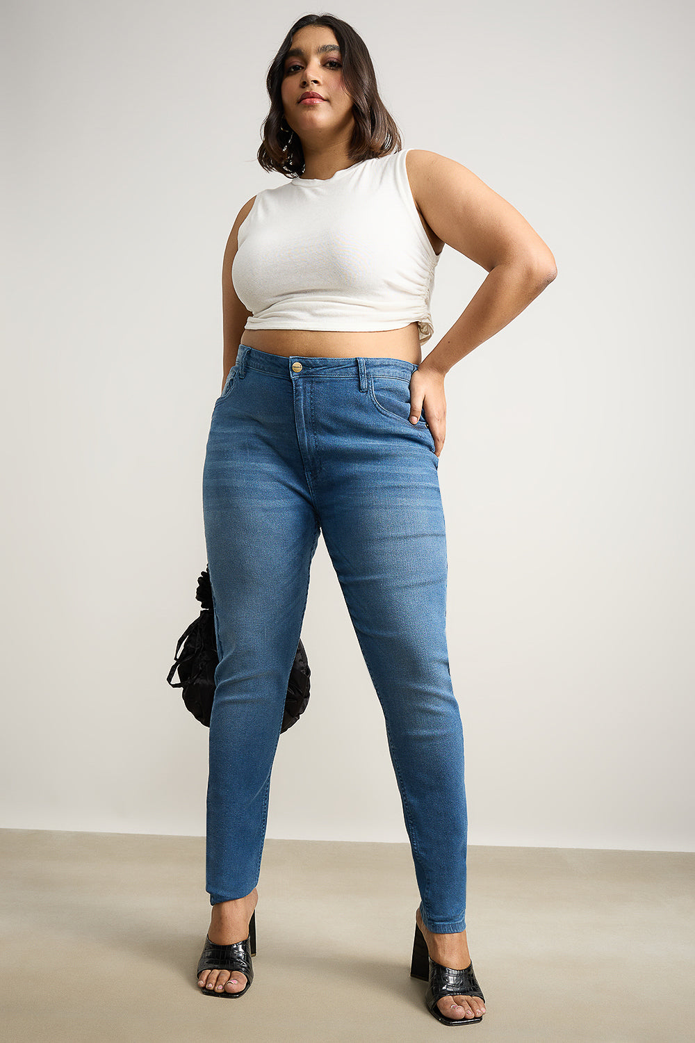 Curvy Indigo High Rise Skinny Jeans