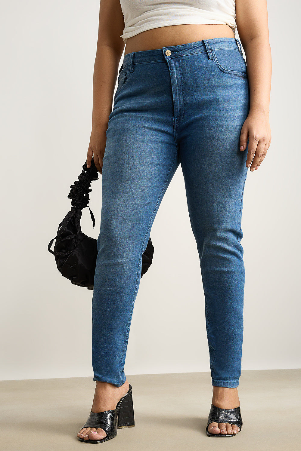 Curvy Indigo High Rise Skinny Jeans