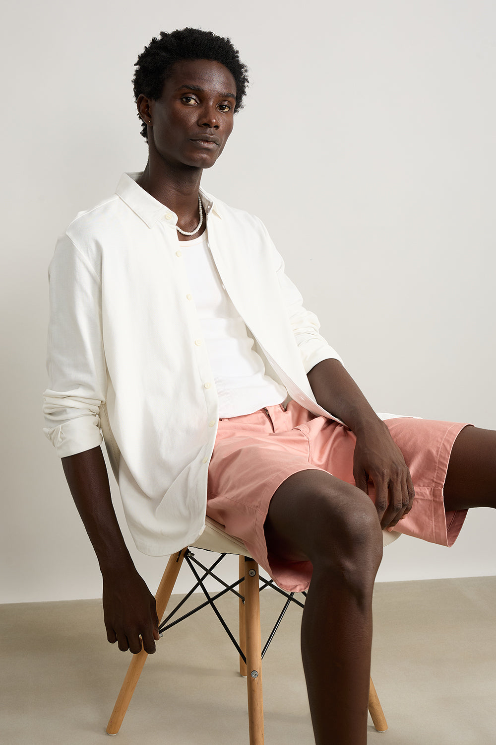 Classic Solid Men's Shirt - Cloud Dancer