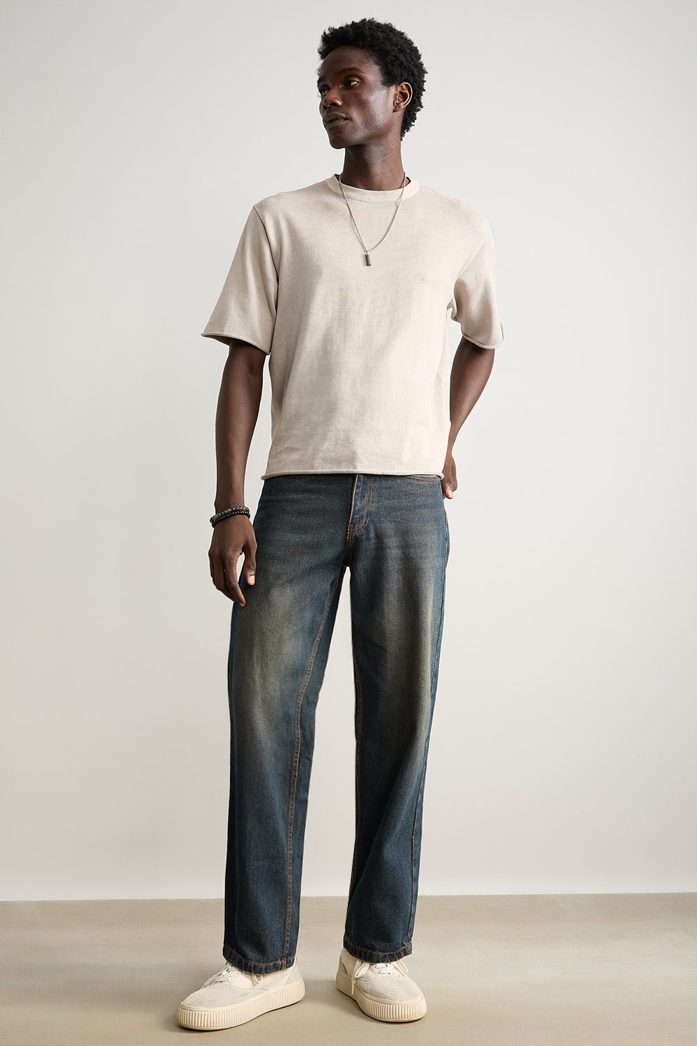 Shaded Indigo Men's Straight Jeans