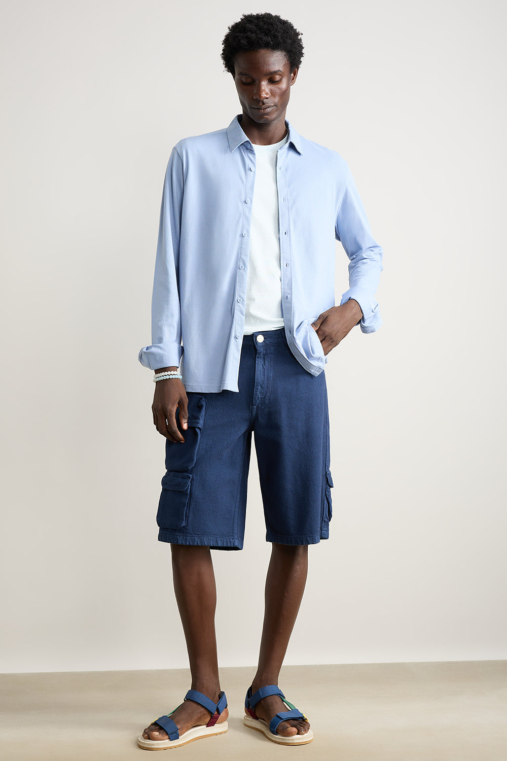 Classic Solid Men's Shirt - Cashmere Blue