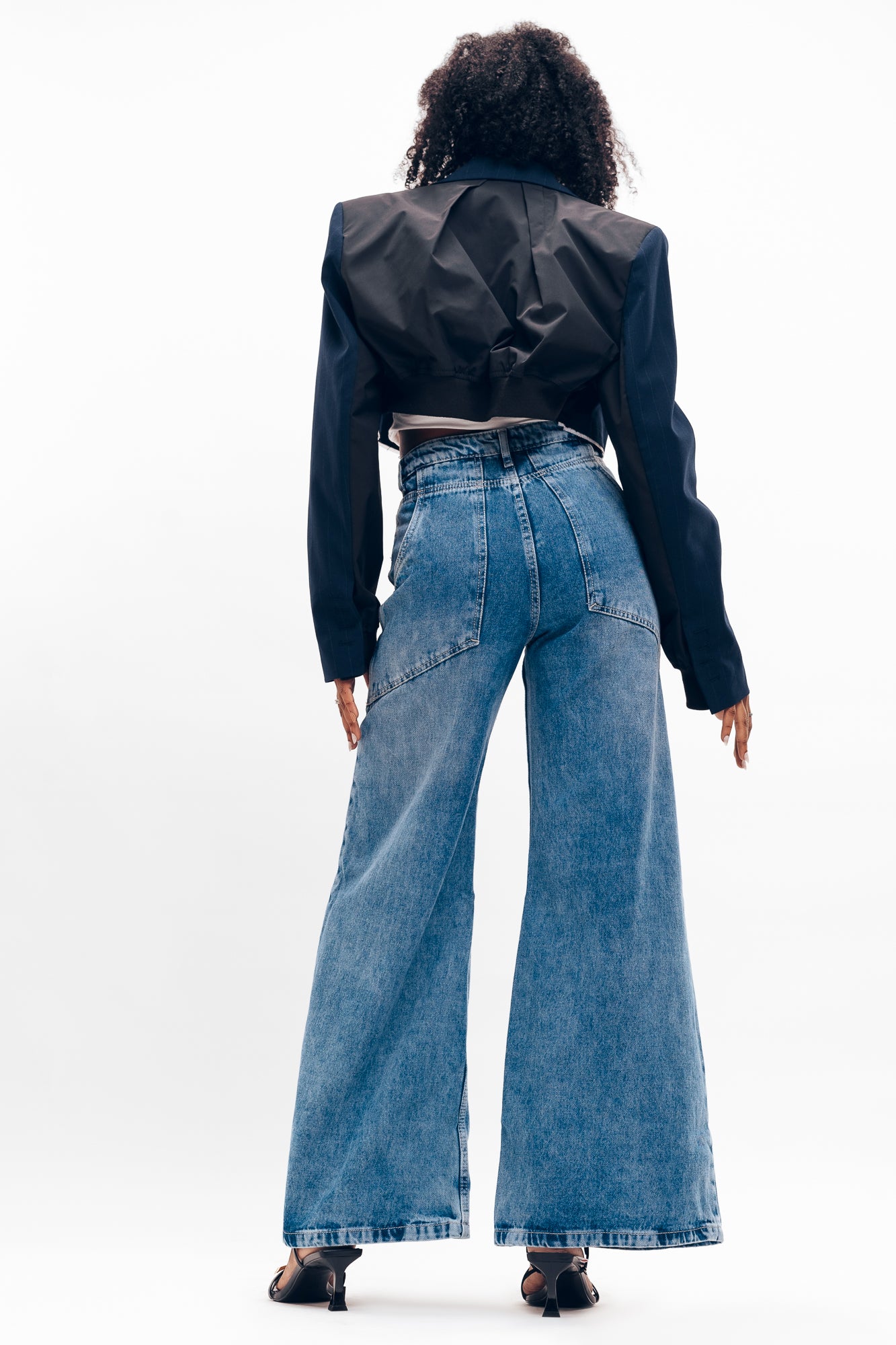 90's Come Back Blue Women's Flare Jeans