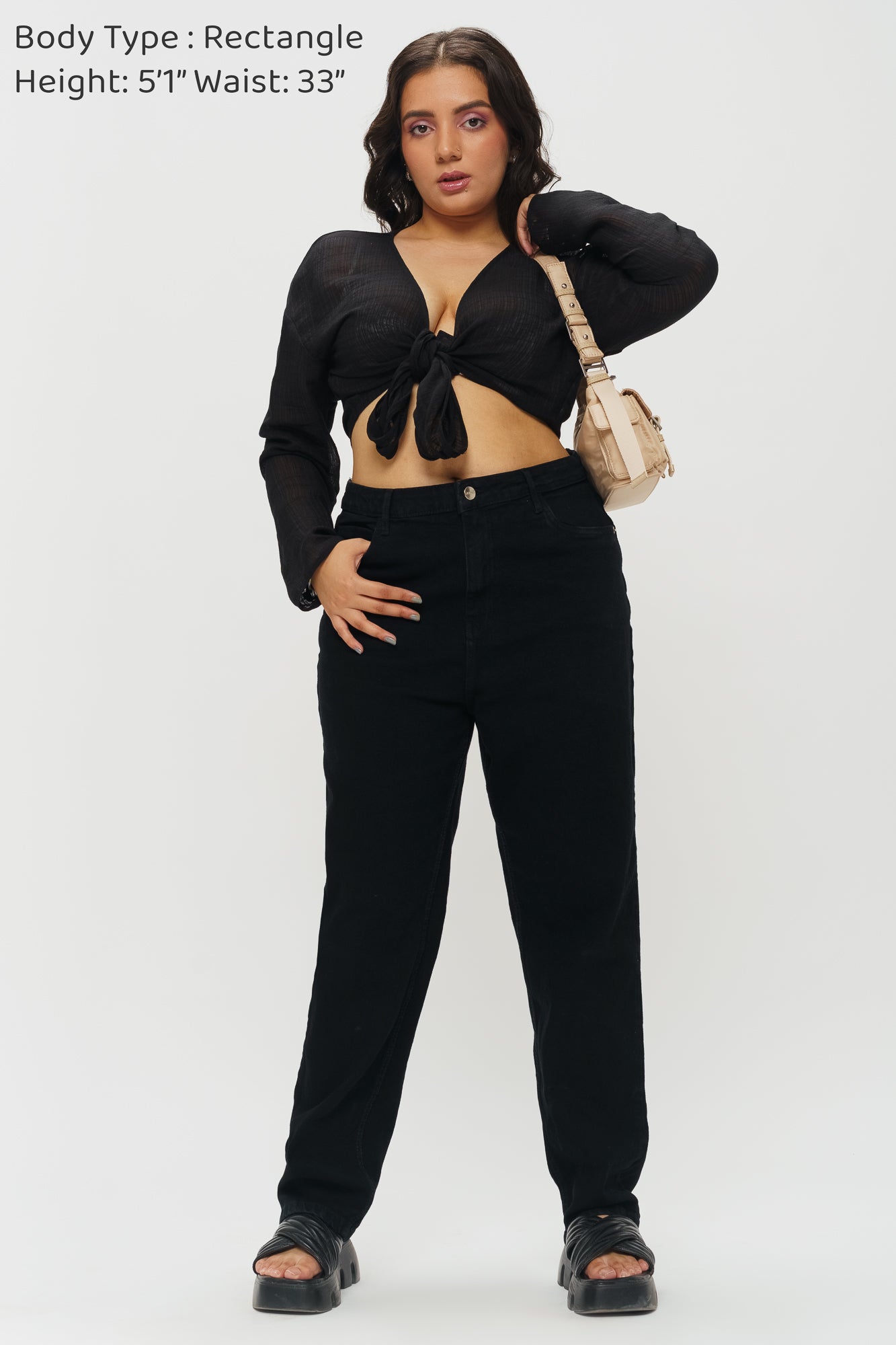 BLACK MOM HIGH ANKLE JEANS