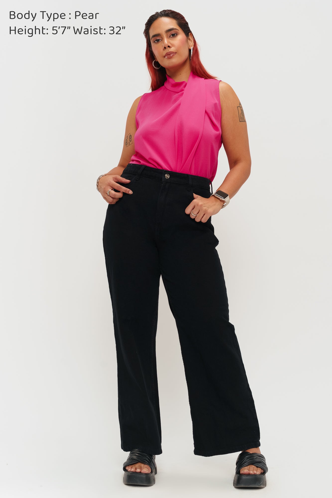 Jet Black Women's Wide Jeans