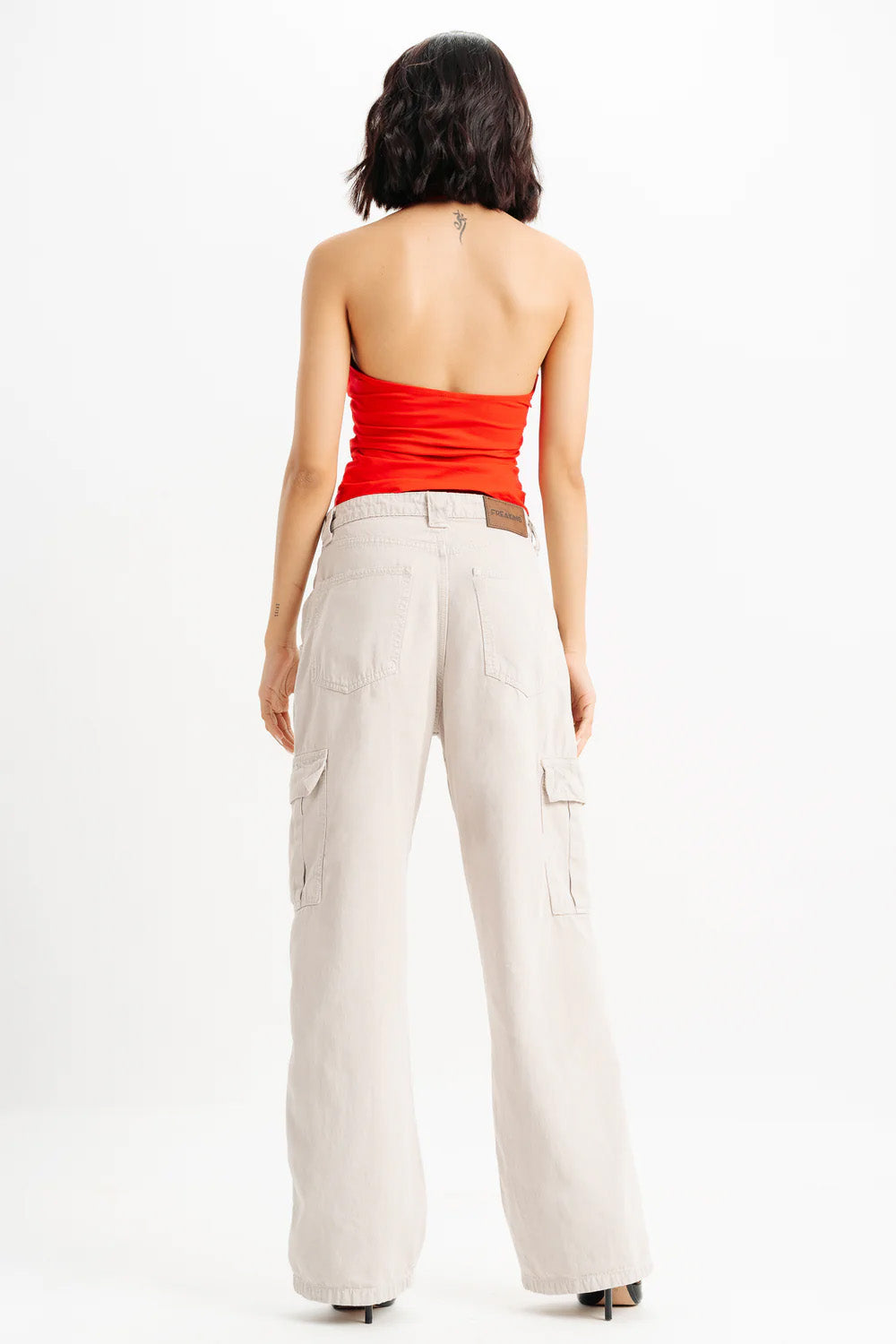 Bisque Women's Wide Cargo Jeans