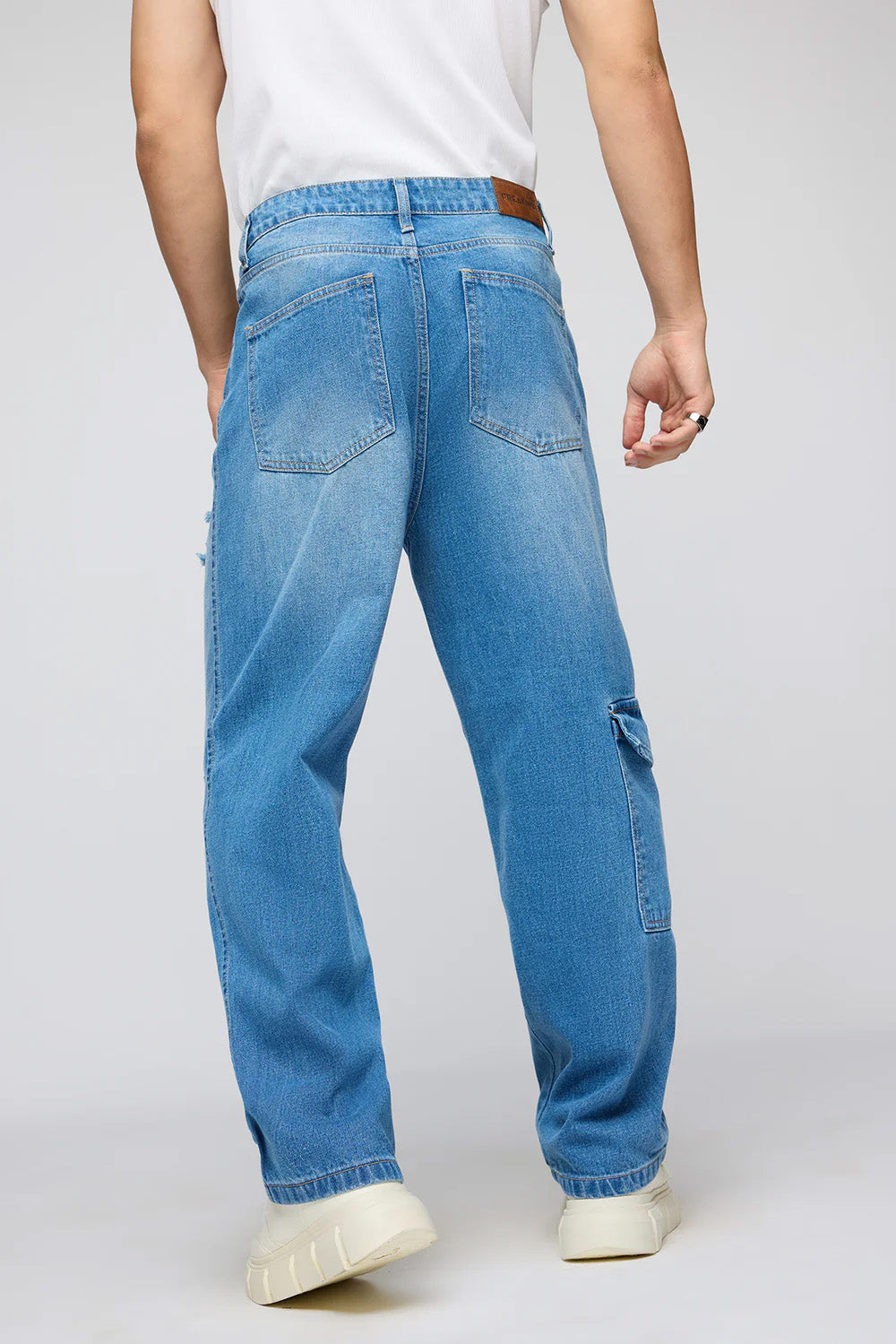 Blue Streetwise Torn Men's Straight Fit Jeans